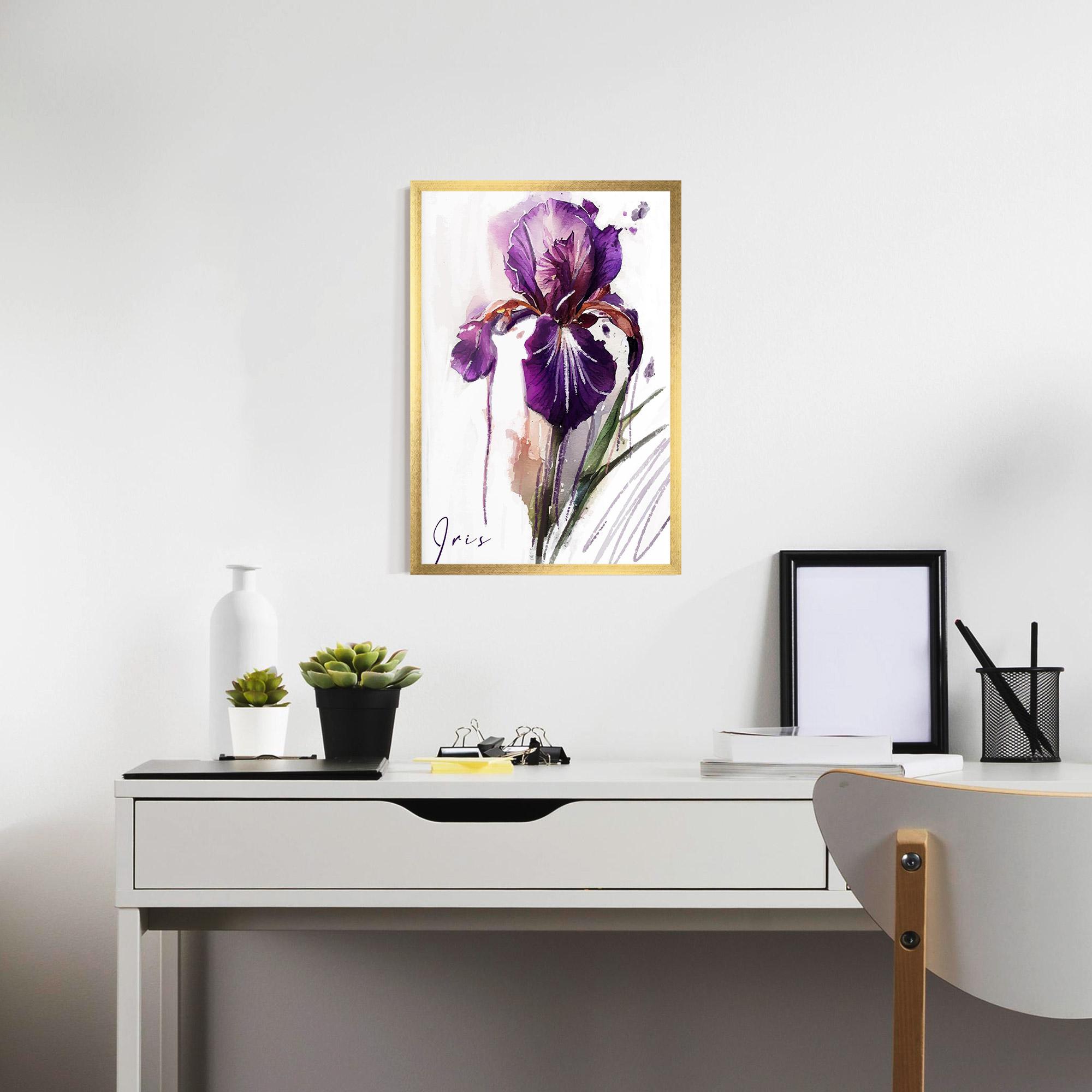 Gerahmte Poster Iris Drop mockup 7