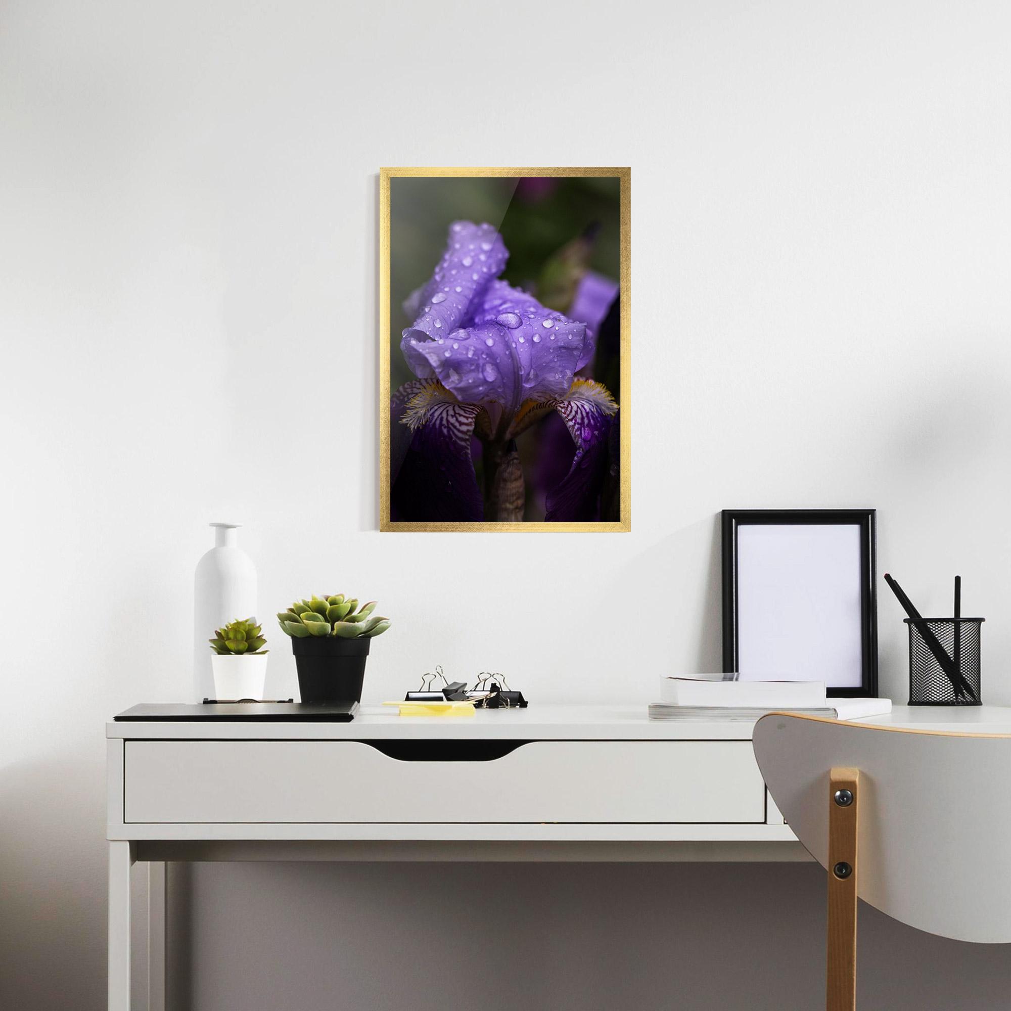 Gerahmte Poster Rain In The Garden mockup 7