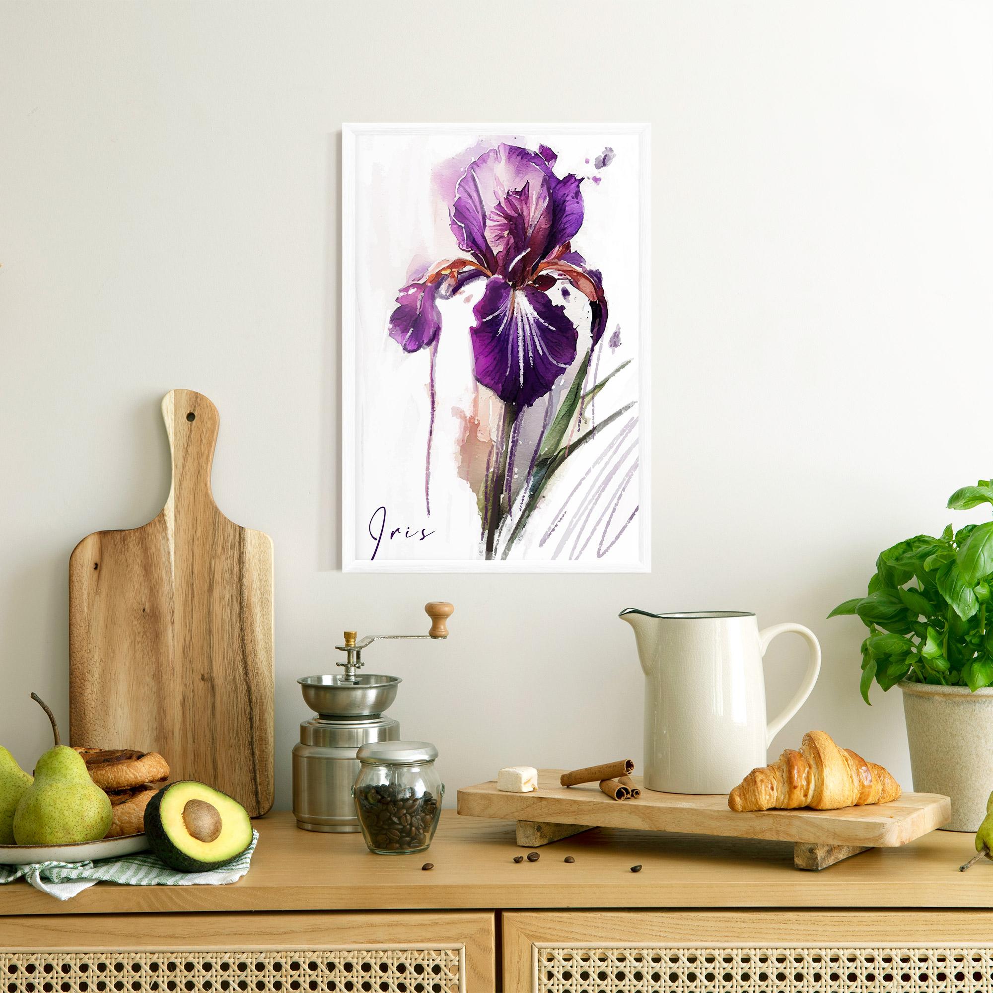 Gerahmte Poster Iris Drop mockup 8
