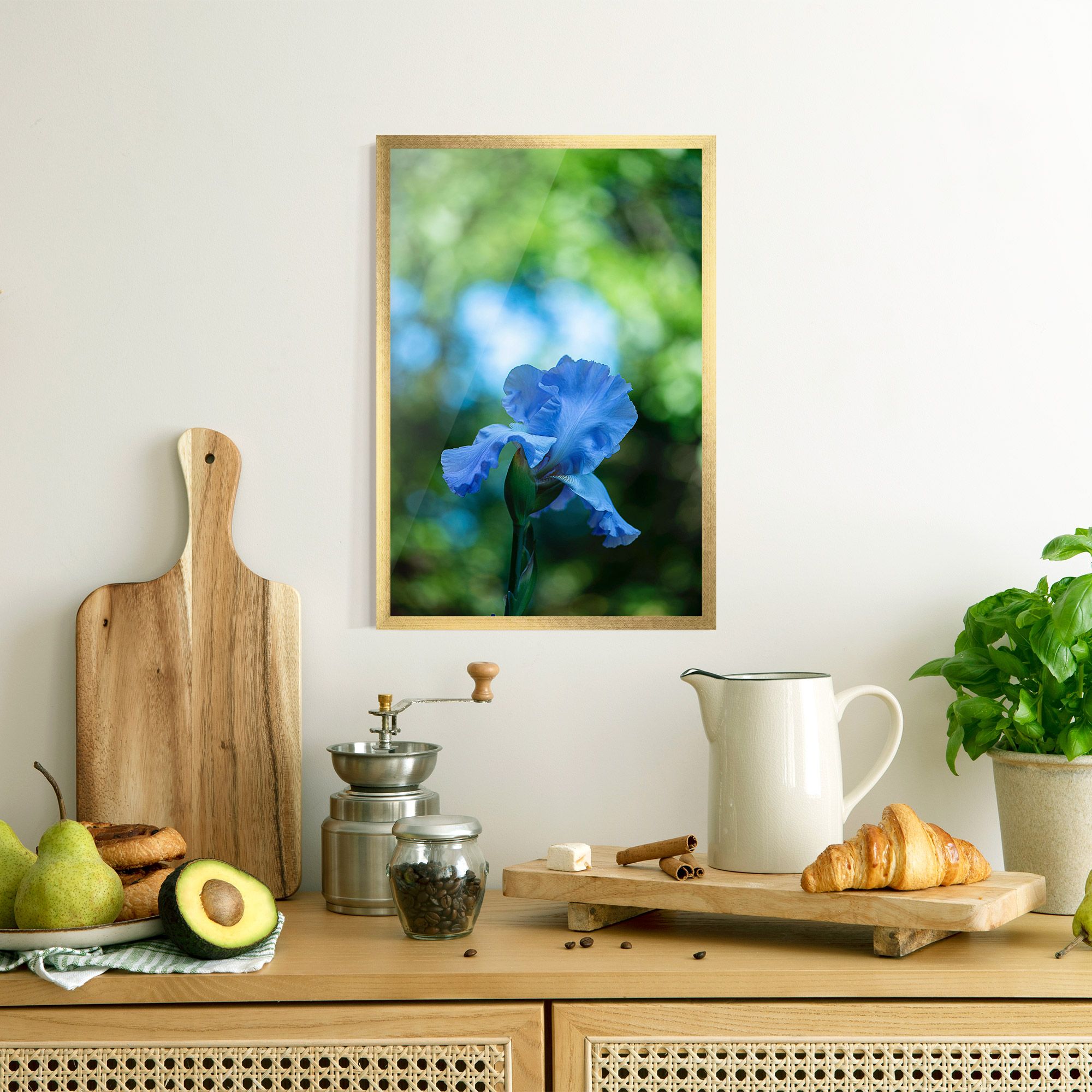 Blue Iris In The Garden mockup 8