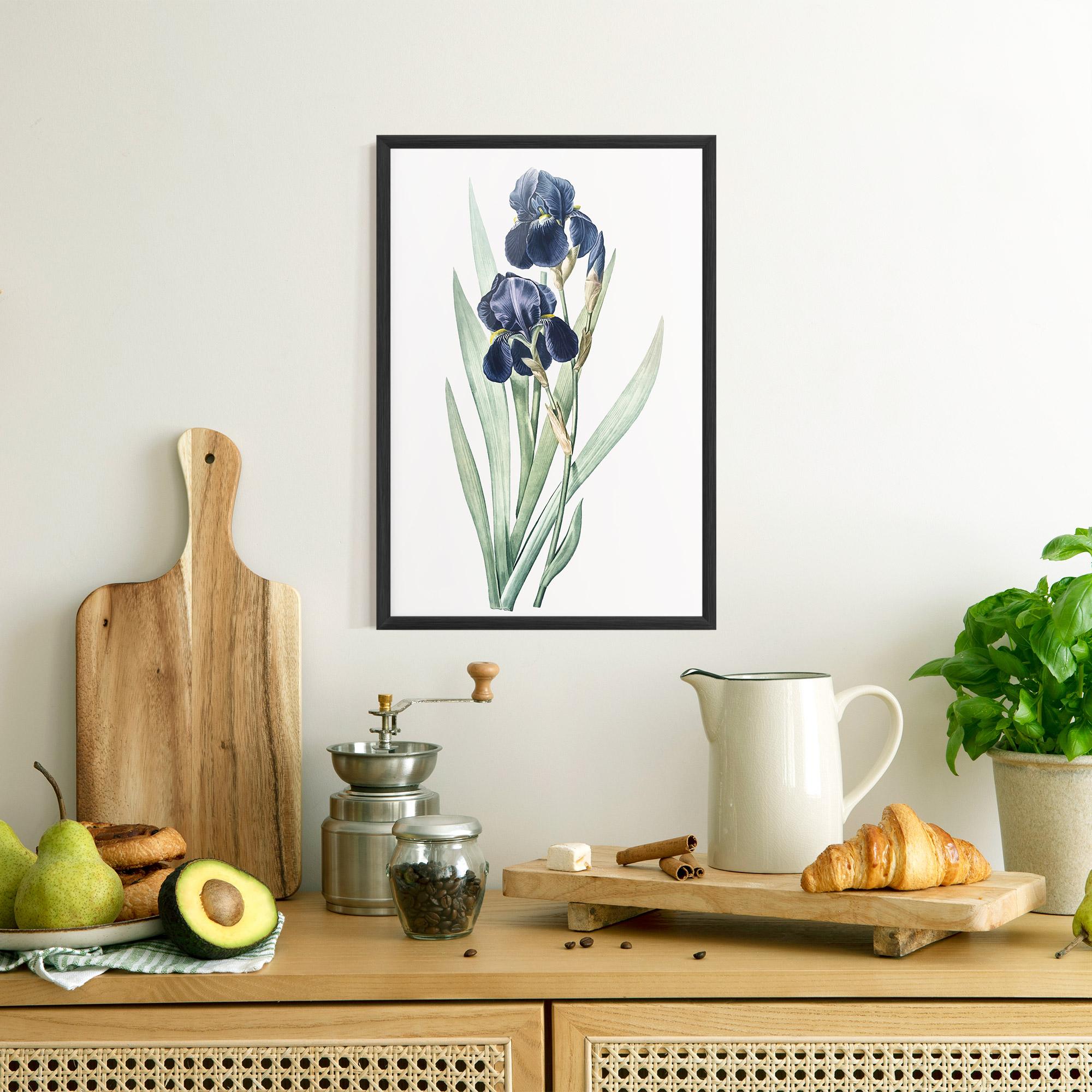 Gerahmte Poster Dark Blue Iris mockup 8