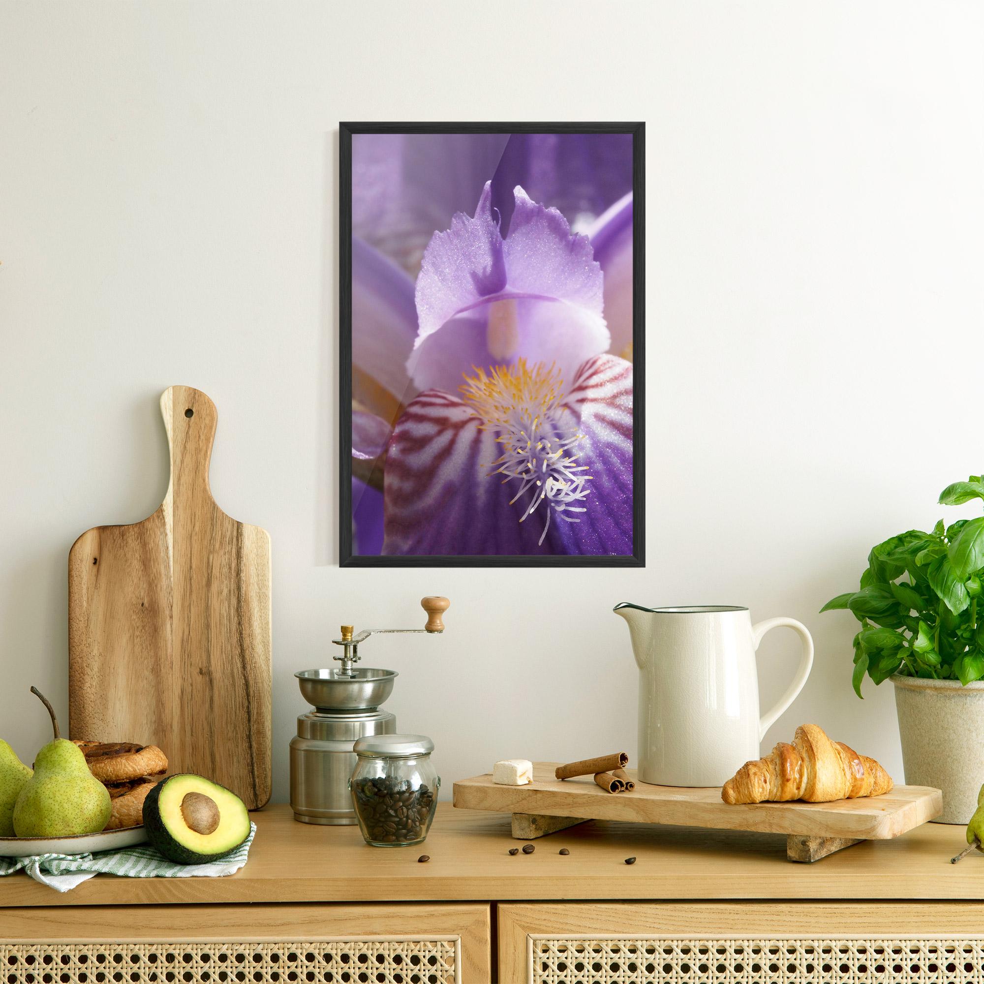 Gerahmte Poster Purple Iris Close Up mockup 8