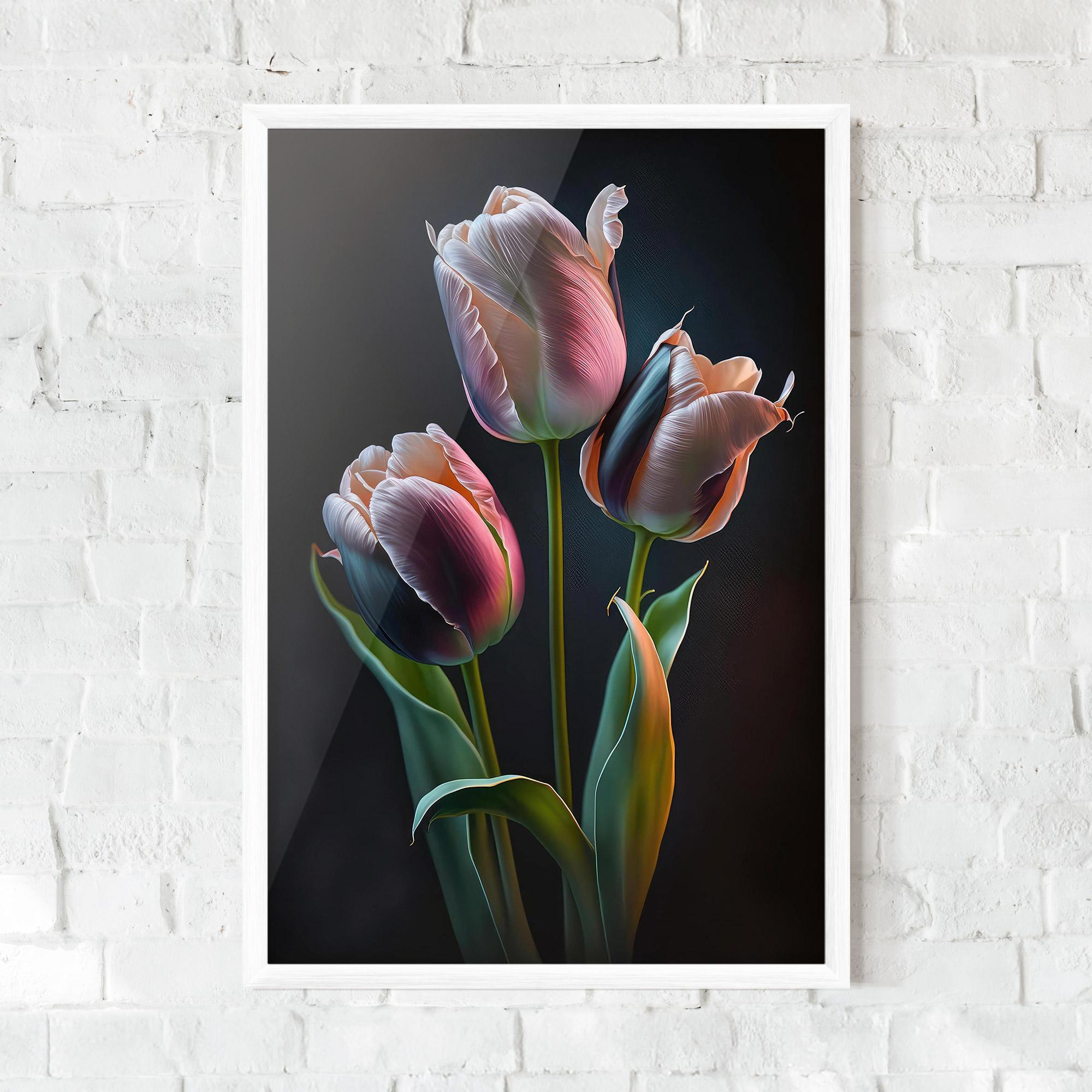 Gerahmte Poster Light Purple Tulips mockup 0