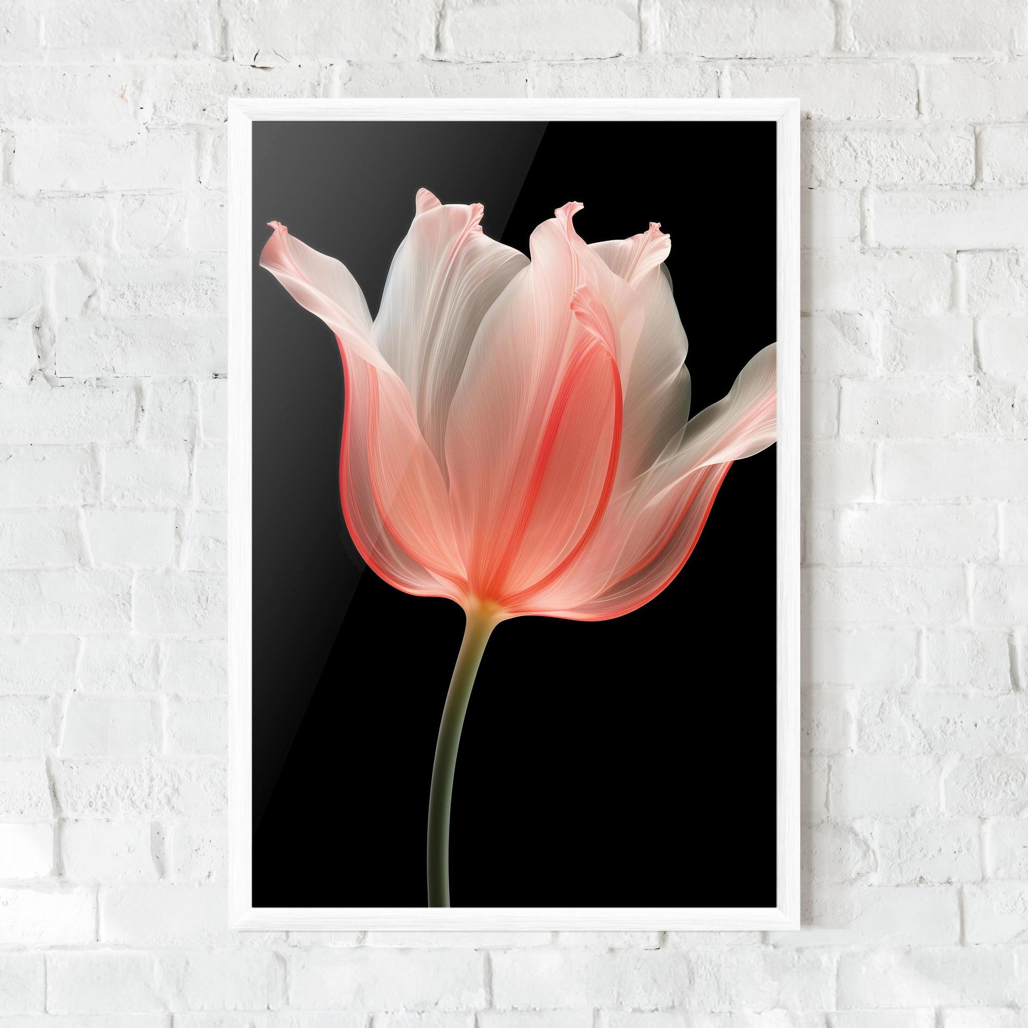 Gerahmte Poster Pastel Pink Tulip mockup 0