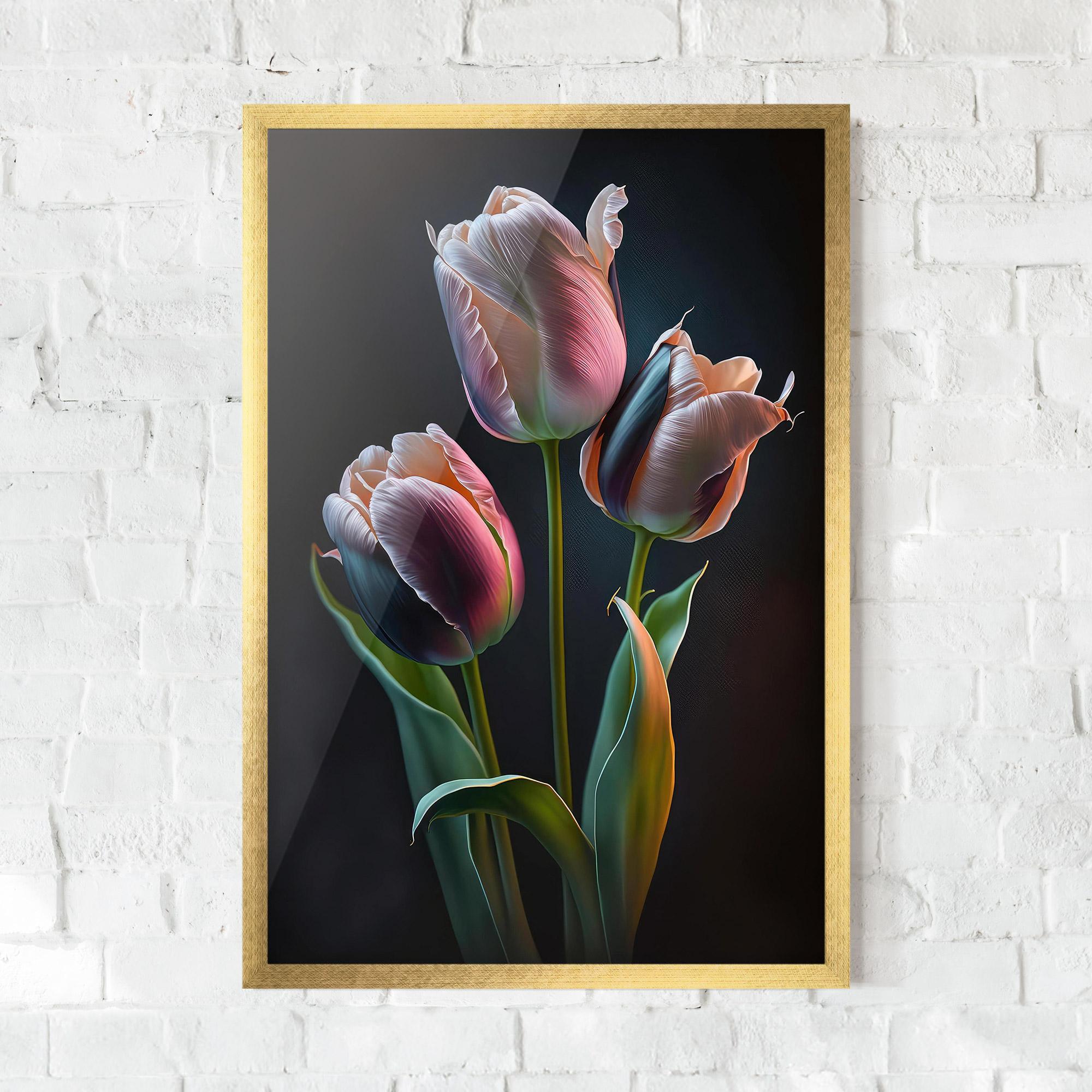 Gerahmte Poster Light Purple Tulips mockup 0