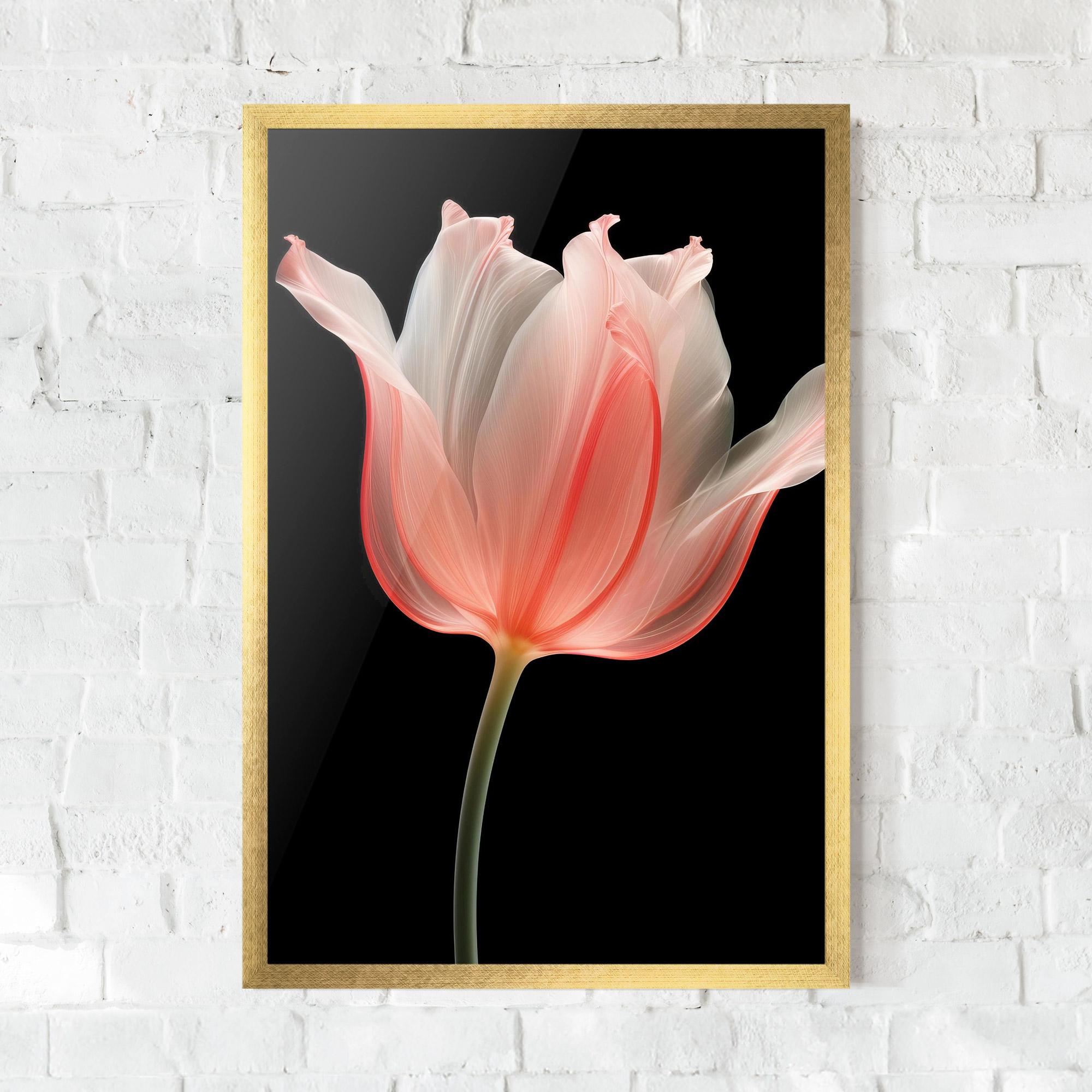 Gerahmte Poster Pastel Pink Tulip mockup 0