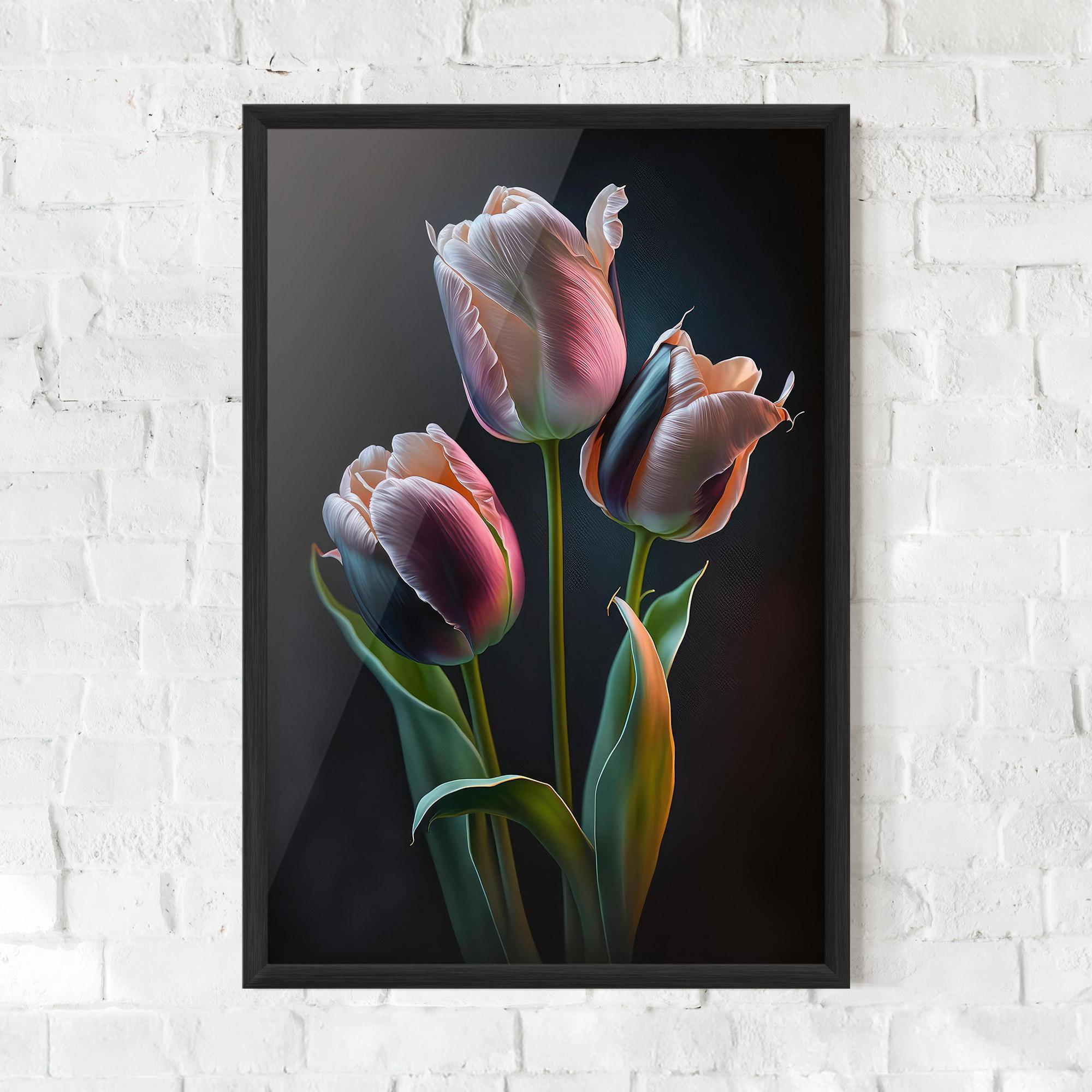 Gerahmte Poster Light Purple Tulips mockup 0