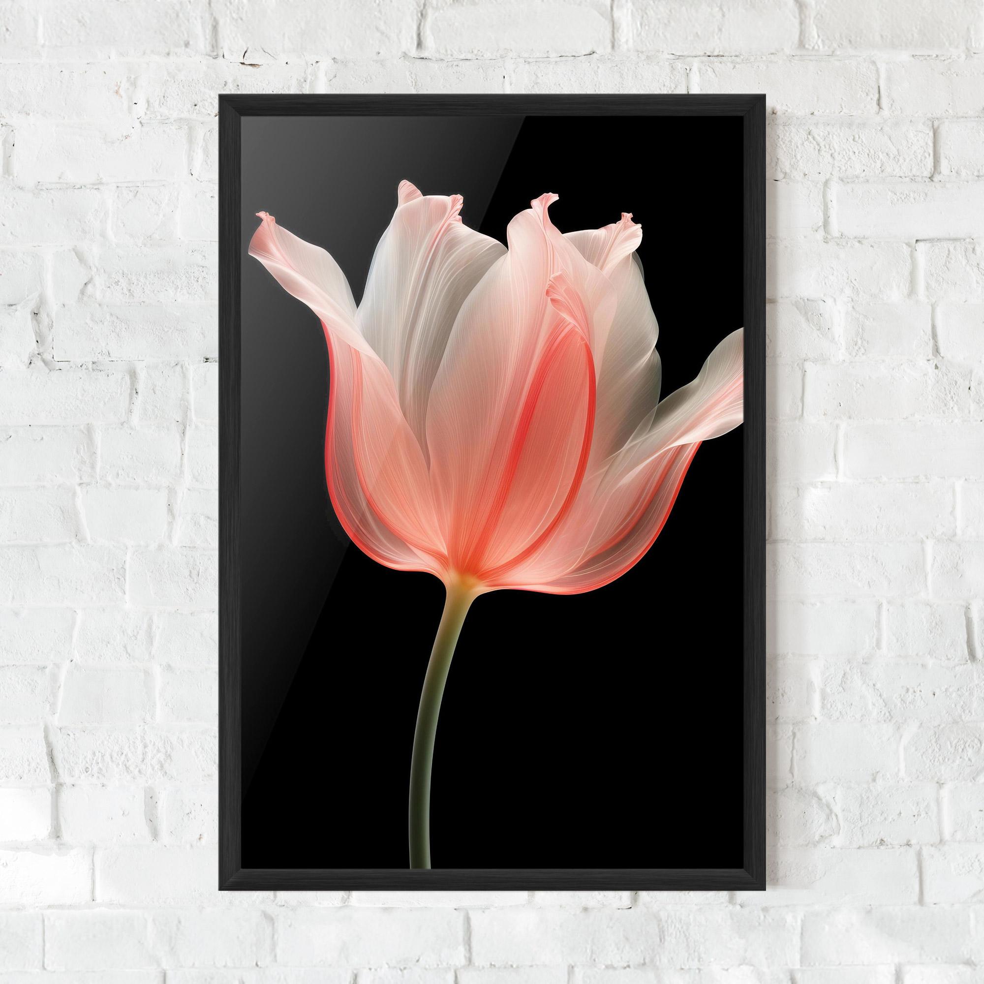Gerahmte Poster Pastel Pink Tulip mockup 0