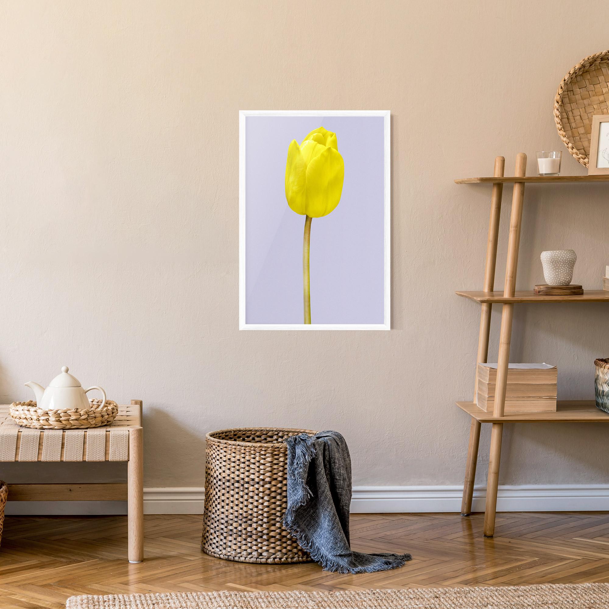 Gerahmte Poster One Yellow Tulip mockup 9
