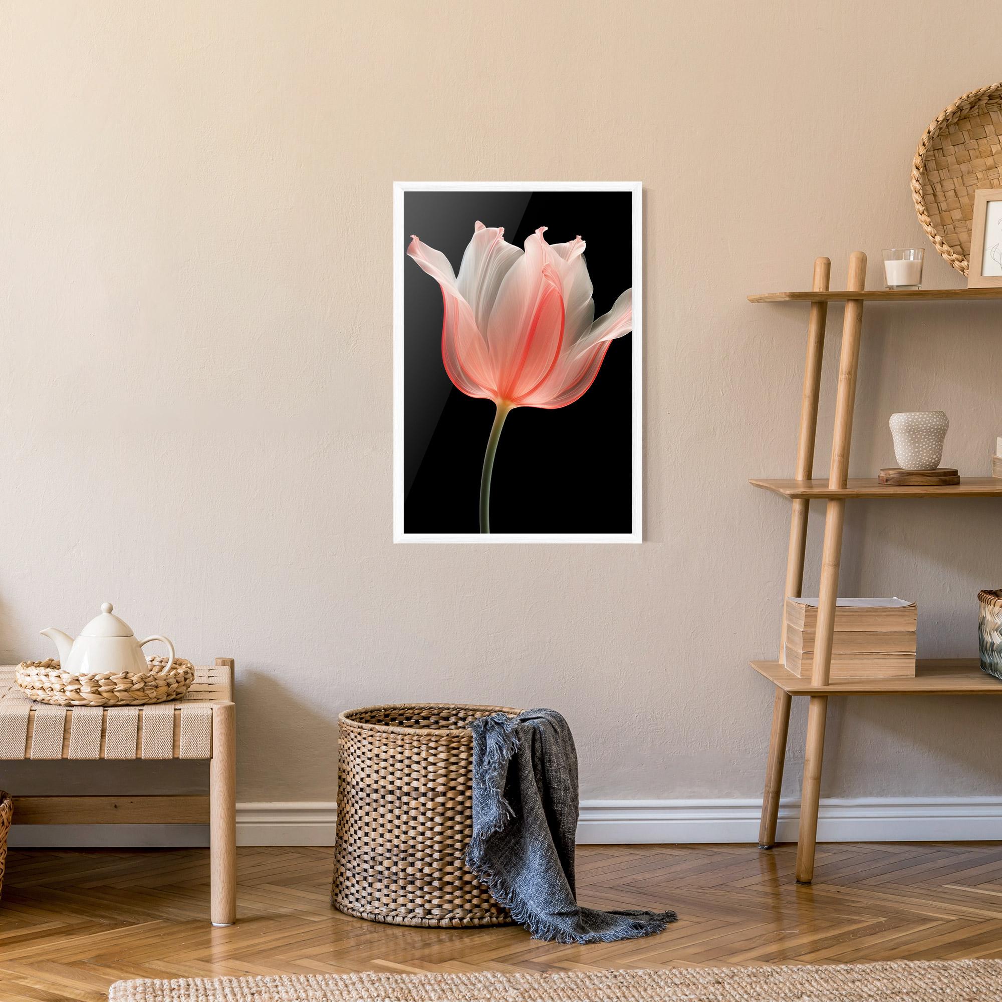 Gerahmte Poster Pastel Pink Tulip mockup 9