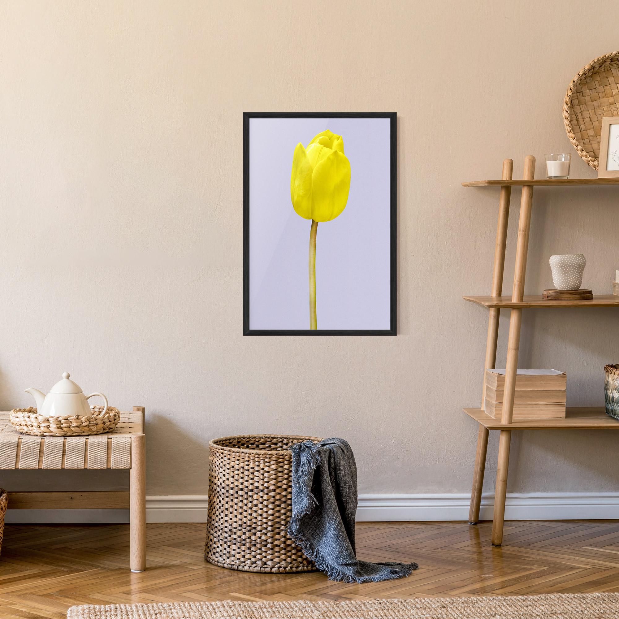 Gerahmte Poster One Yellow Tulip mockup 9