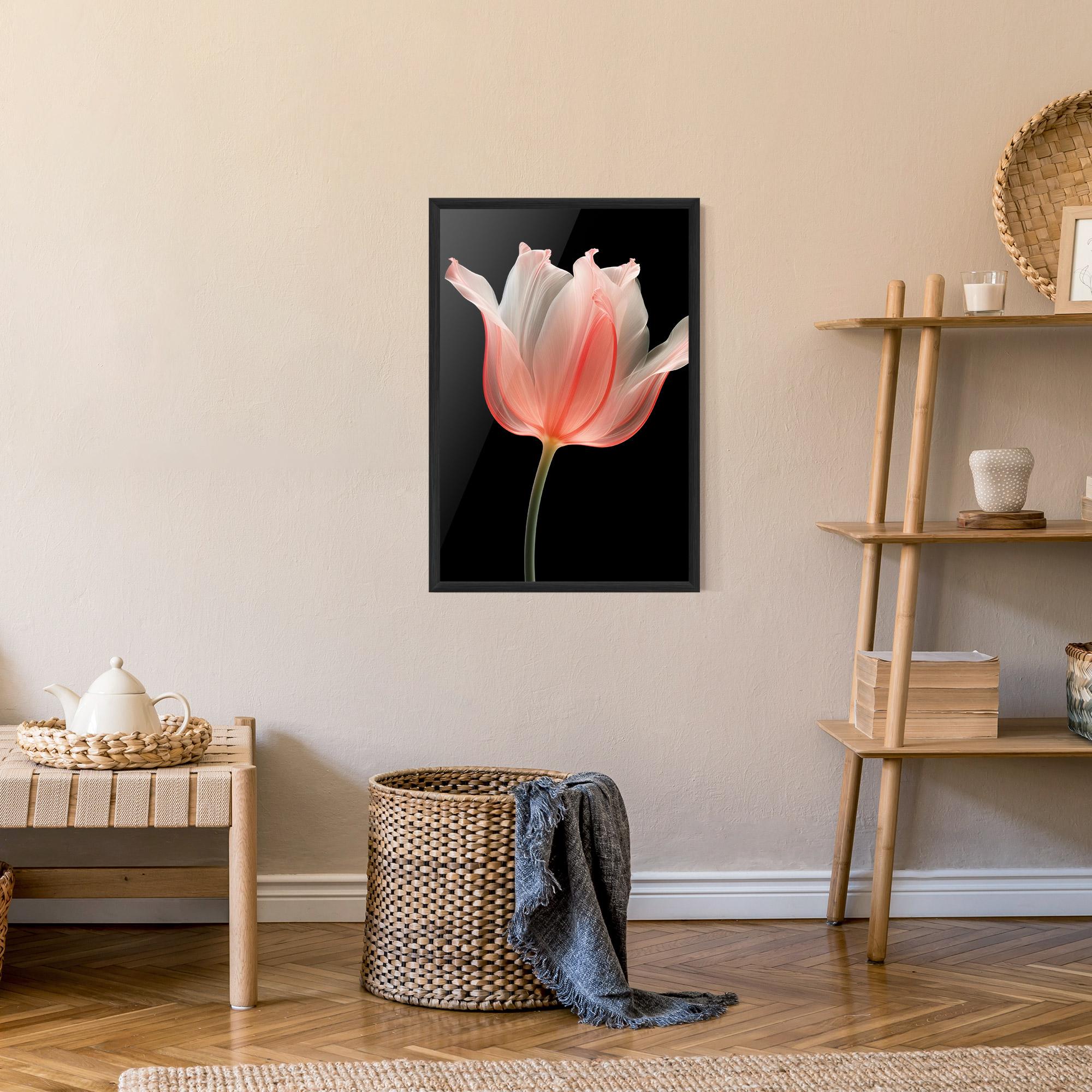 Gerahmte Poster Pastel Pink Tulip mockup 9