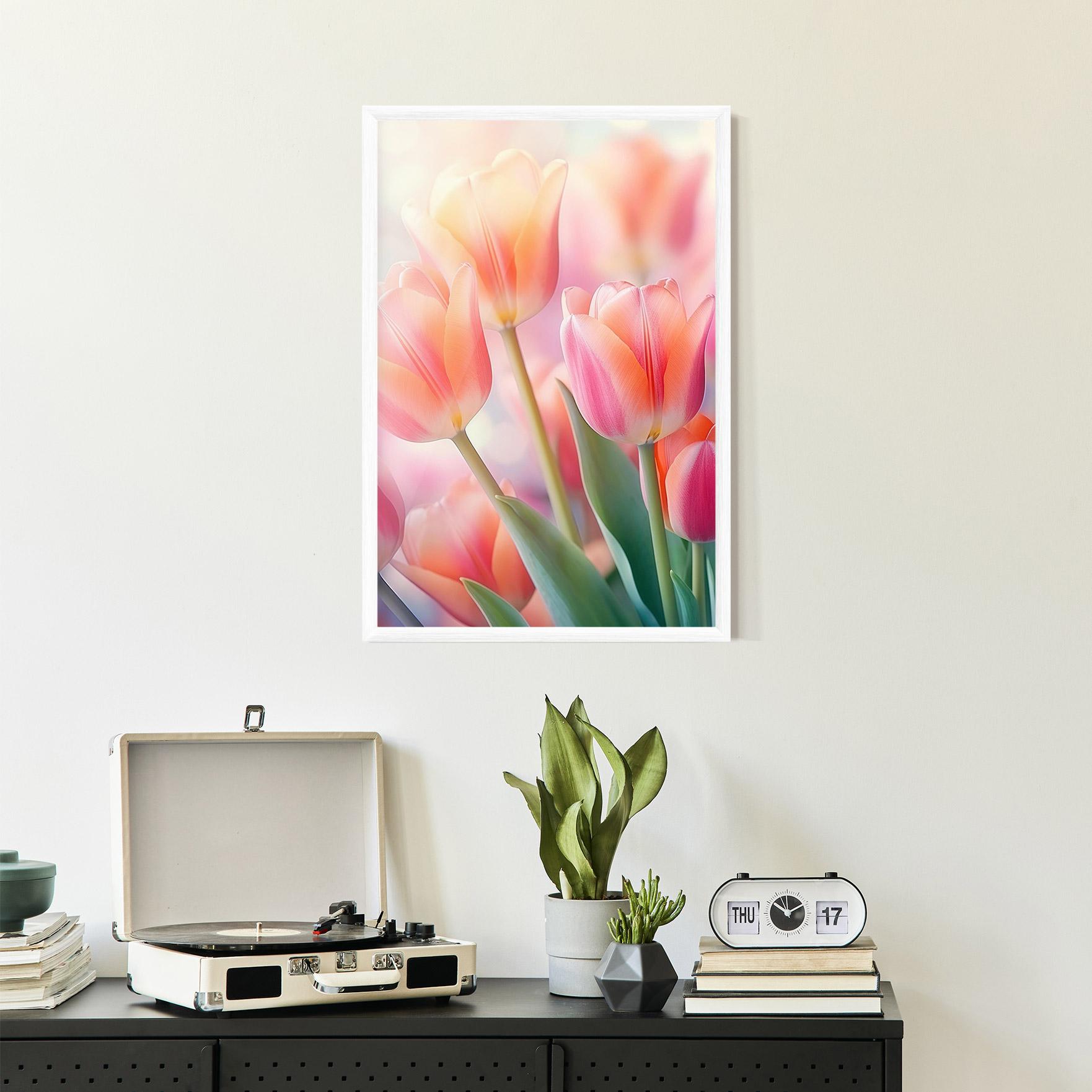 Gerahmte Poster Dreamy Tulips mockup 2