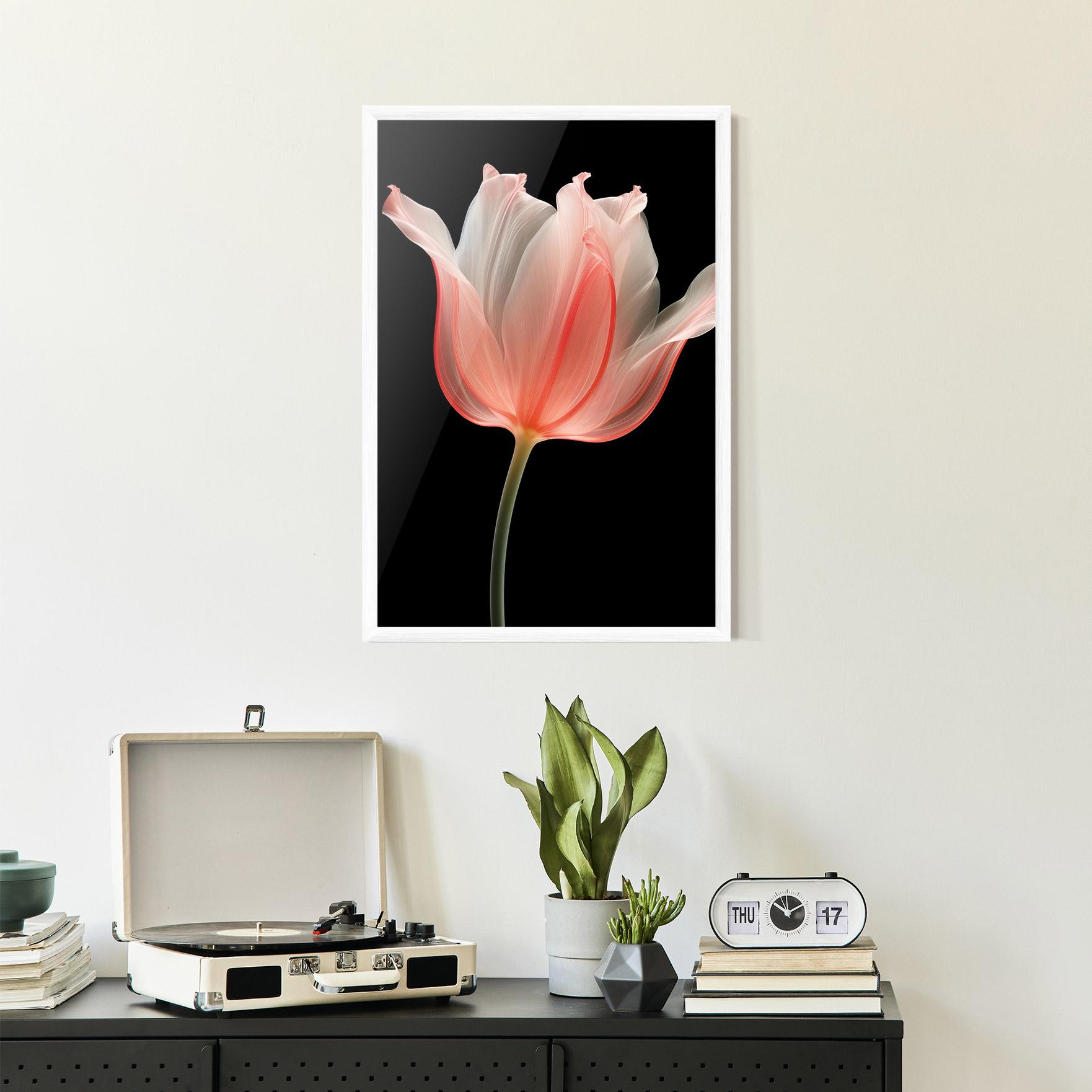 Gerahmte Poster Pastel Pink Tulip mockup 2