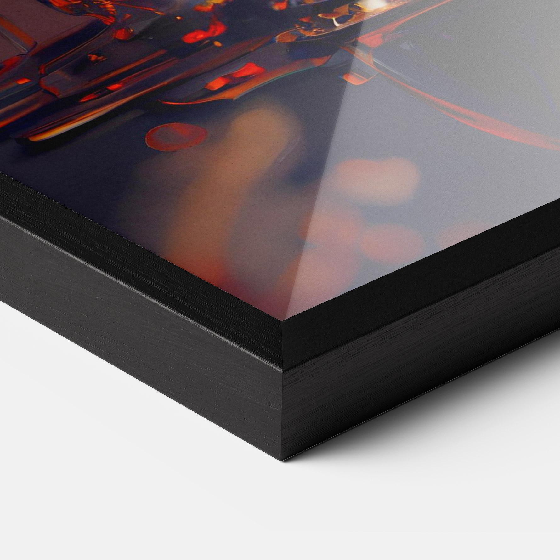 Gerahmte Poster Black Tulip In Vase mockup 3