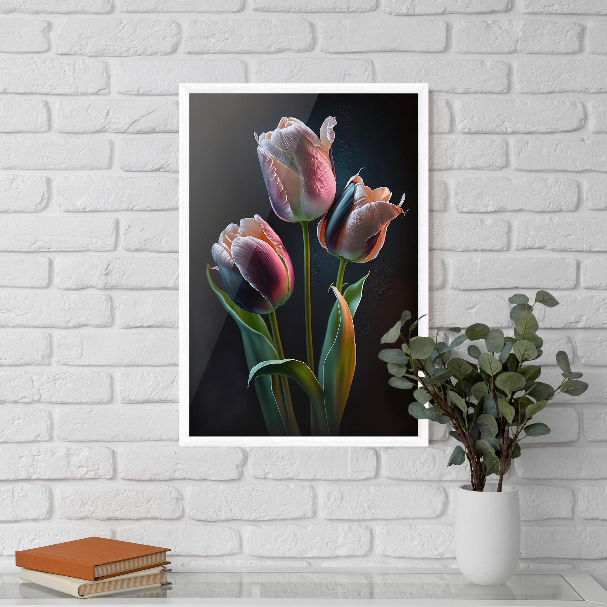 Gerahmte Poster Light Purple Tulips mockup 5