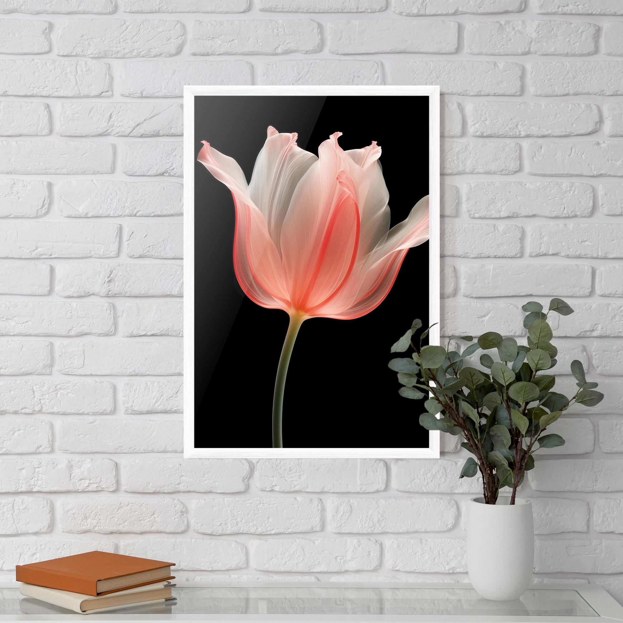 Gerahmte Poster Pastel Pink Tulip mockup 5