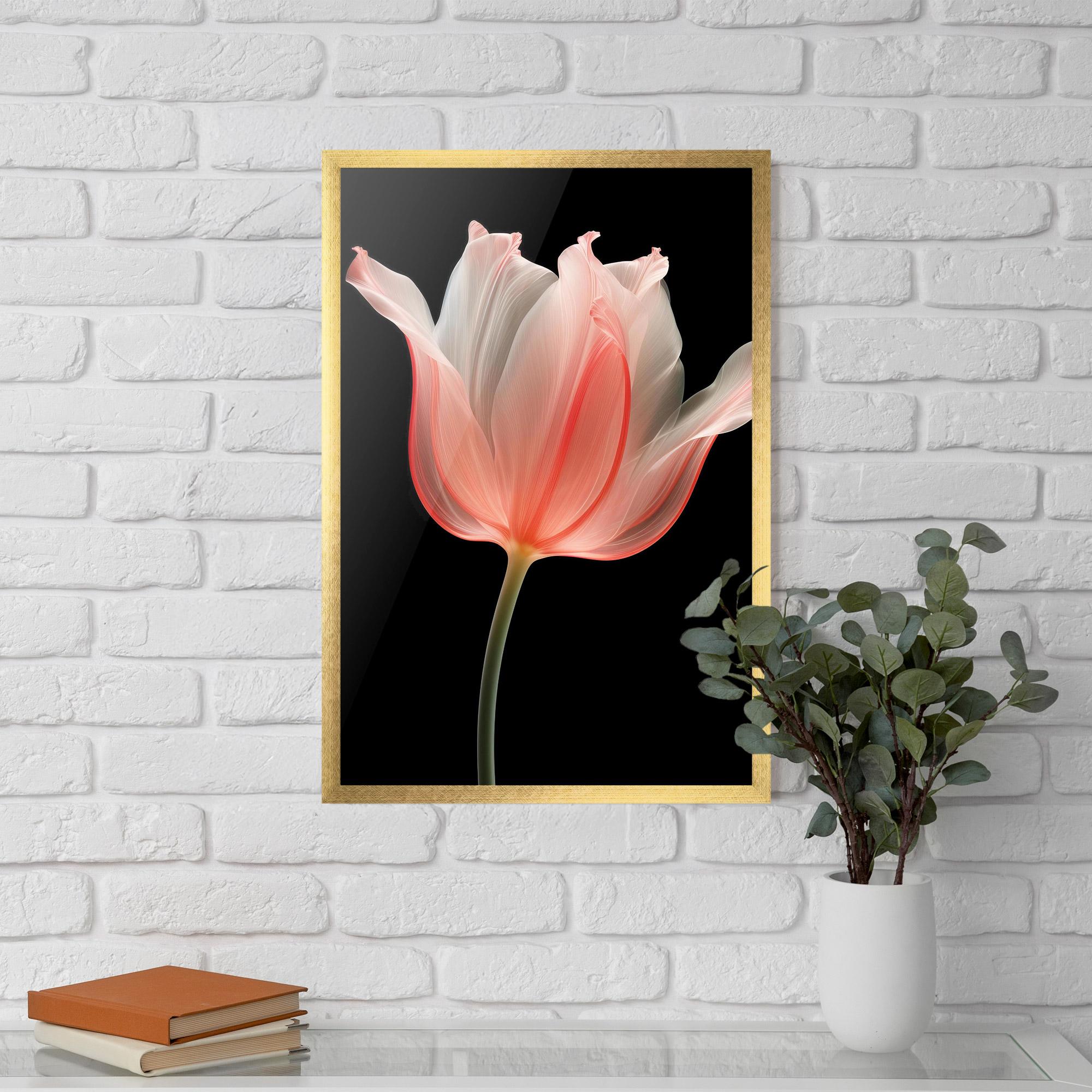 Gerahmte Poster Pastel Pink Tulip mockup 5