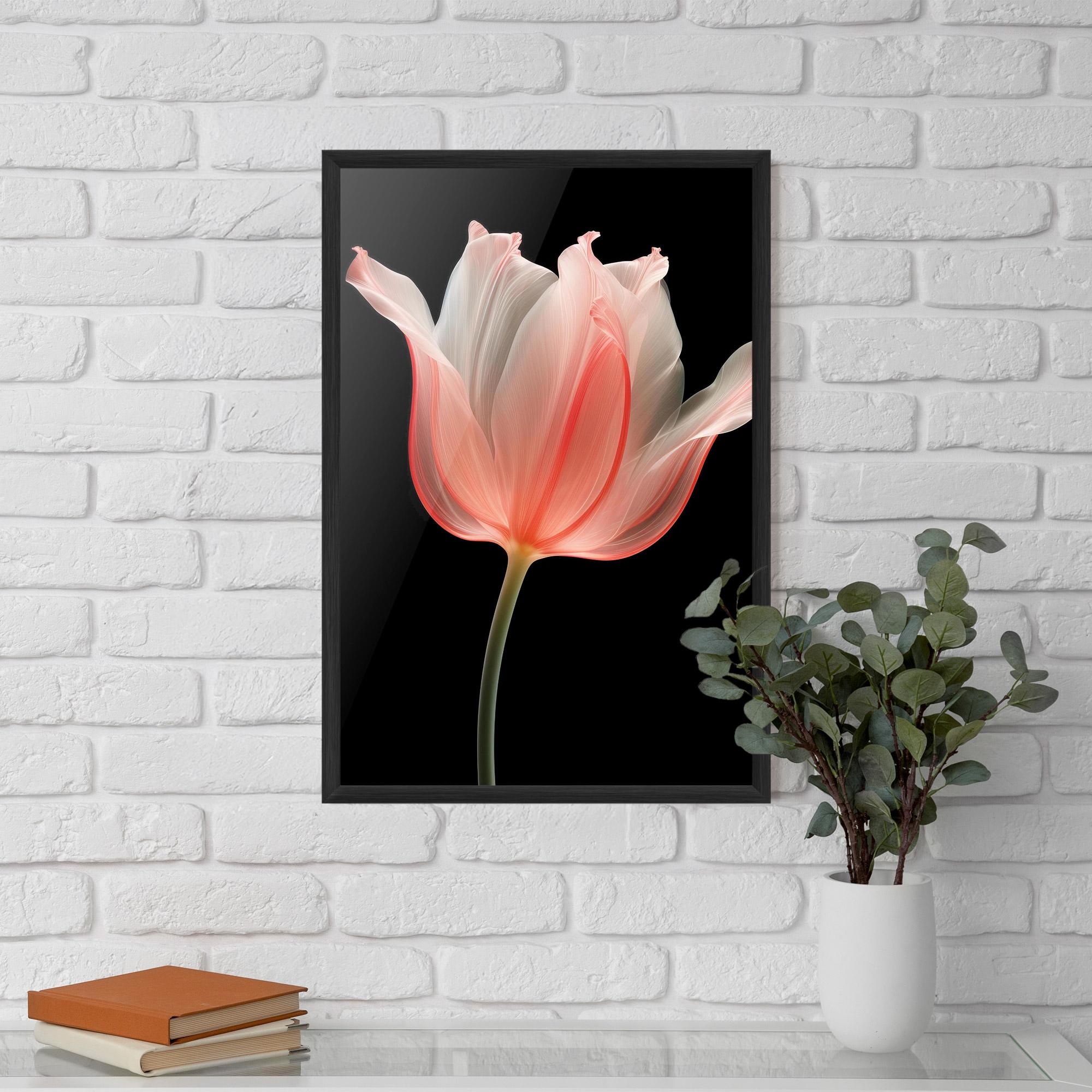 Gerahmte Poster Pastel Pink Tulip mockup 5