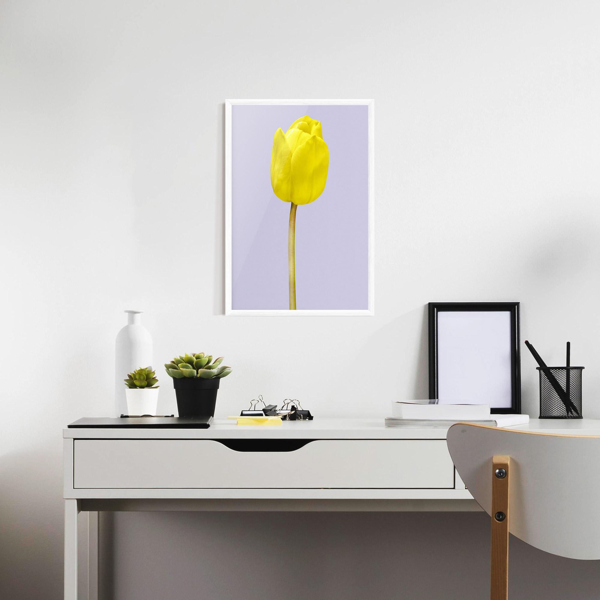 Gerahmte Poster One Yellow Tulip mockup 7