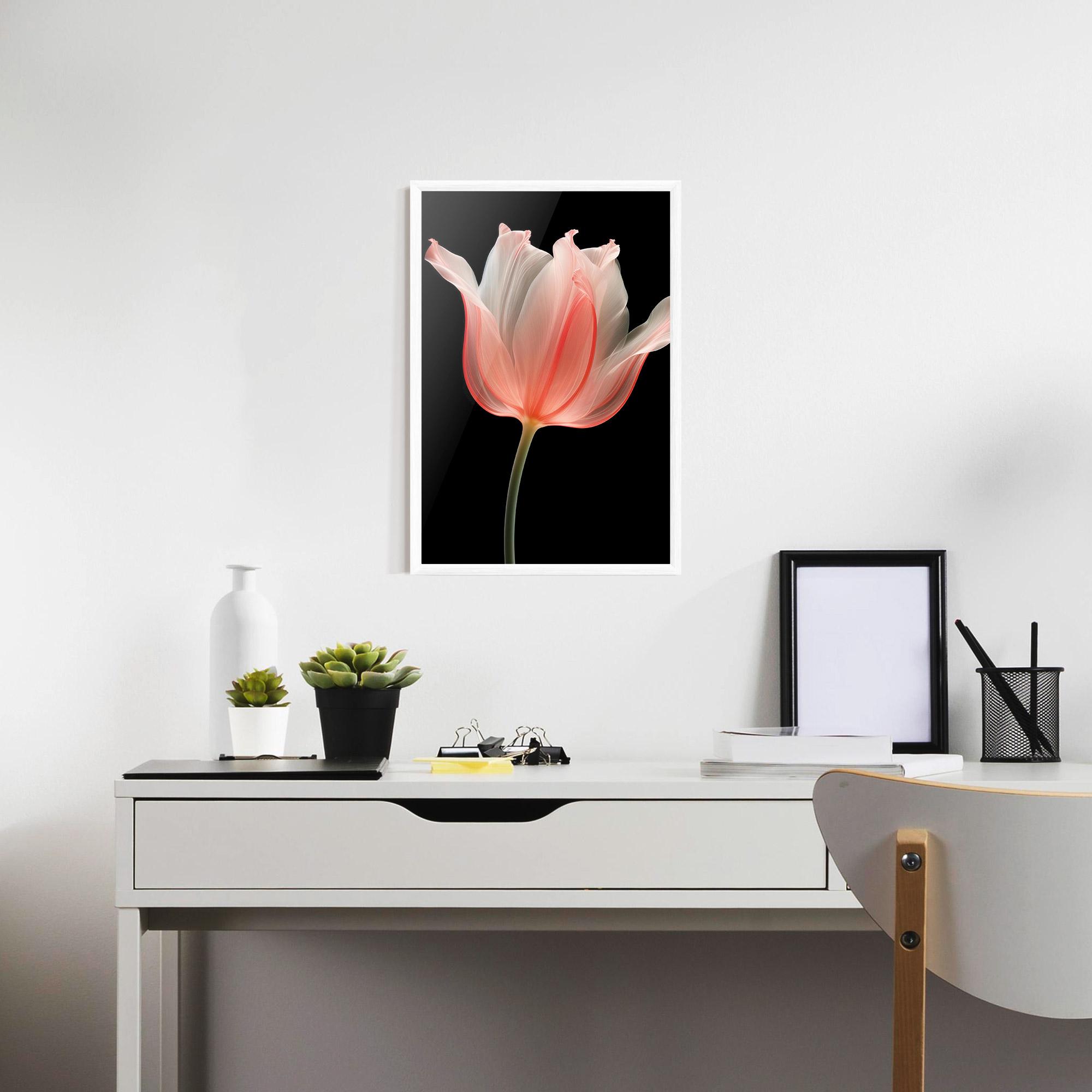Gerahmte Poster Pastel Pink Tulip mockup 7