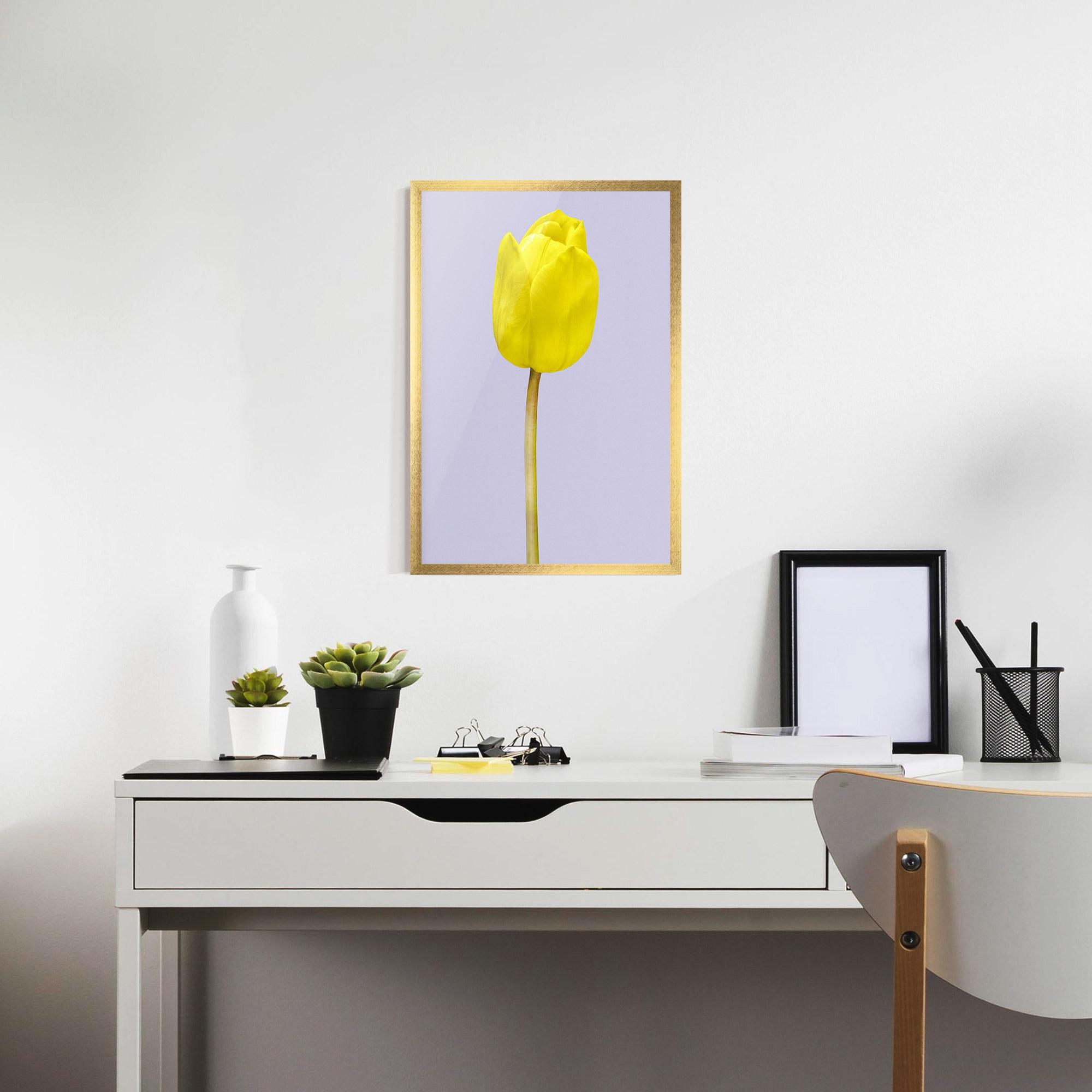 Gerahmte Poster One Yellow Tulip mockup 7