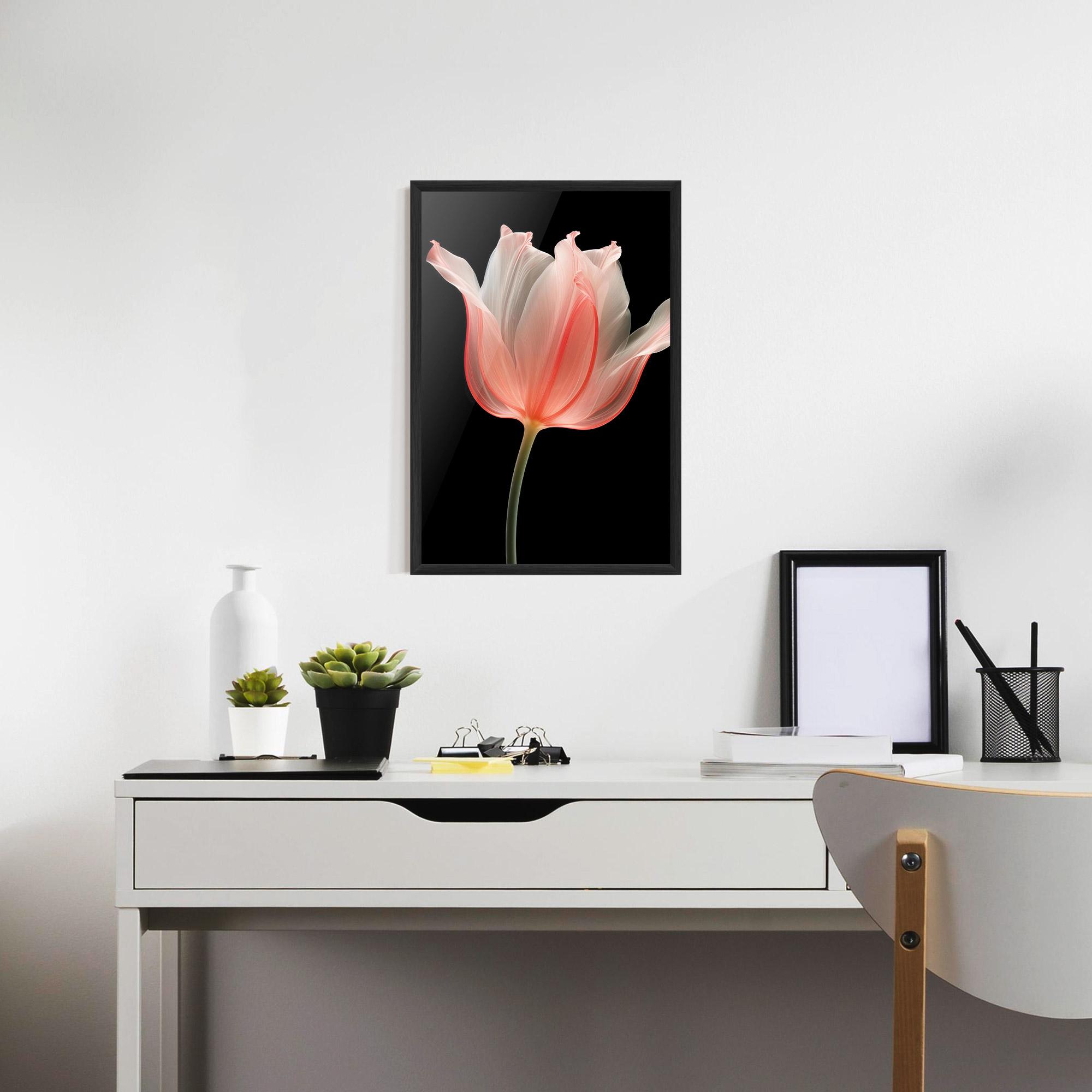 Gerahmte Poster Pastel Pink Tulip mockup 7