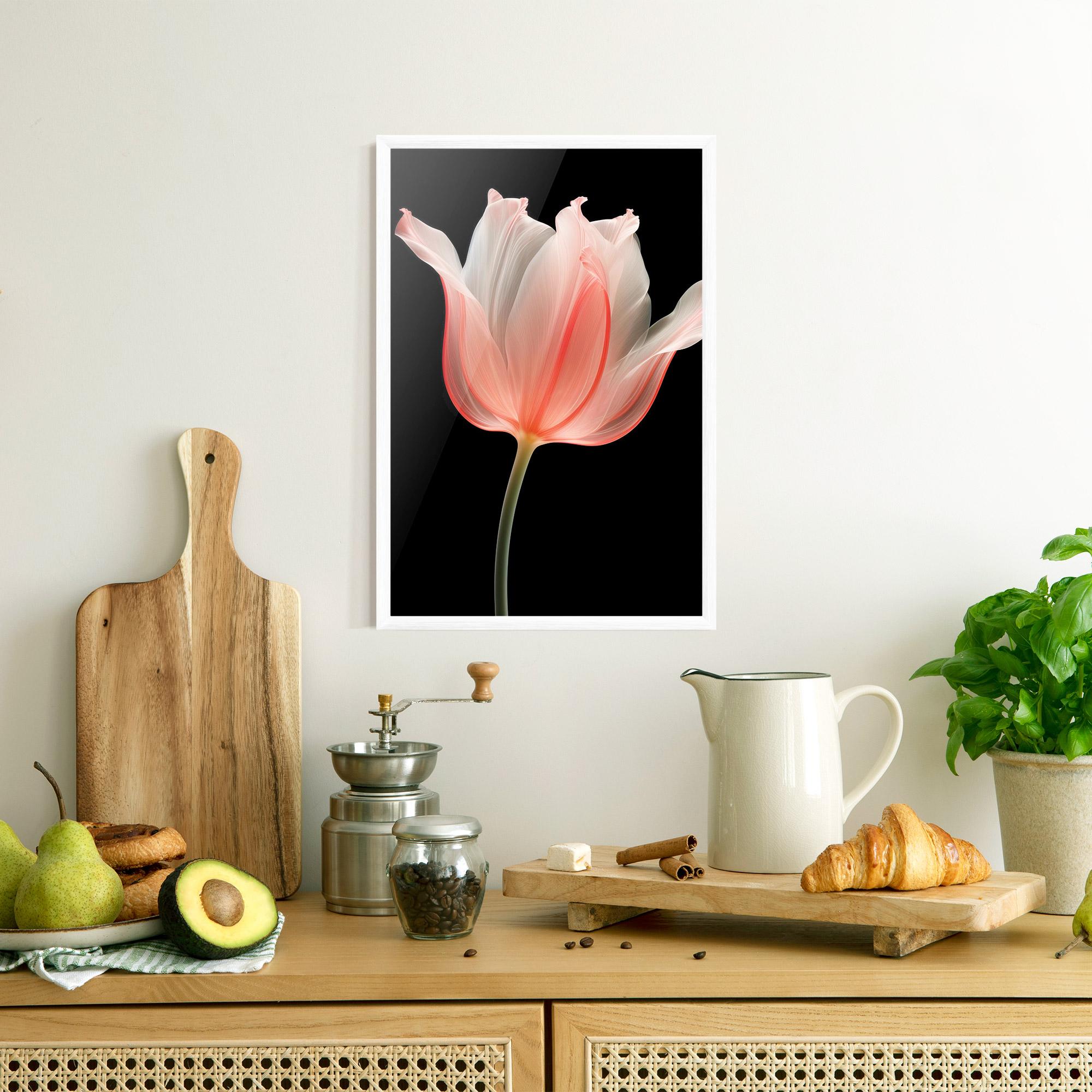 Gerahmte Poster Pastel Pink Tulip mockup 8