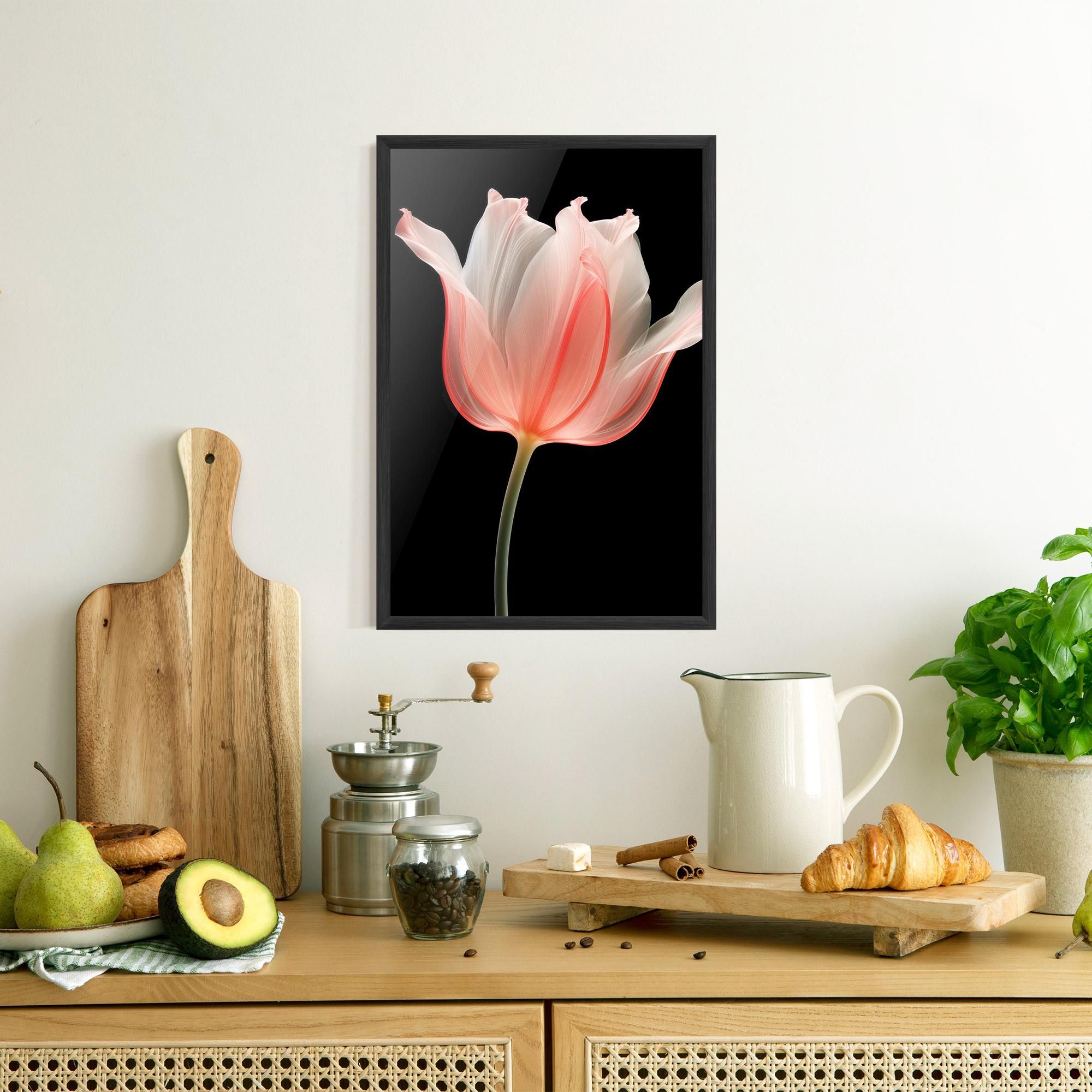 Gerahmte Poster Pastel Pink Tulip mockup 8