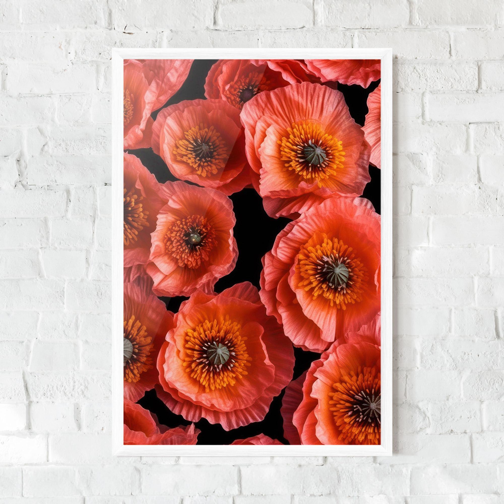 Gerahmte Poster Light Red Poppies mockup 0
