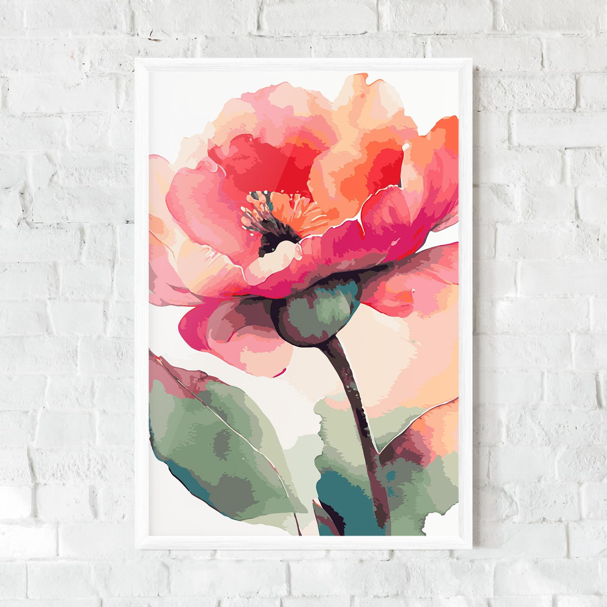 Gerahmte Poster Pastel Poppy mockup 0