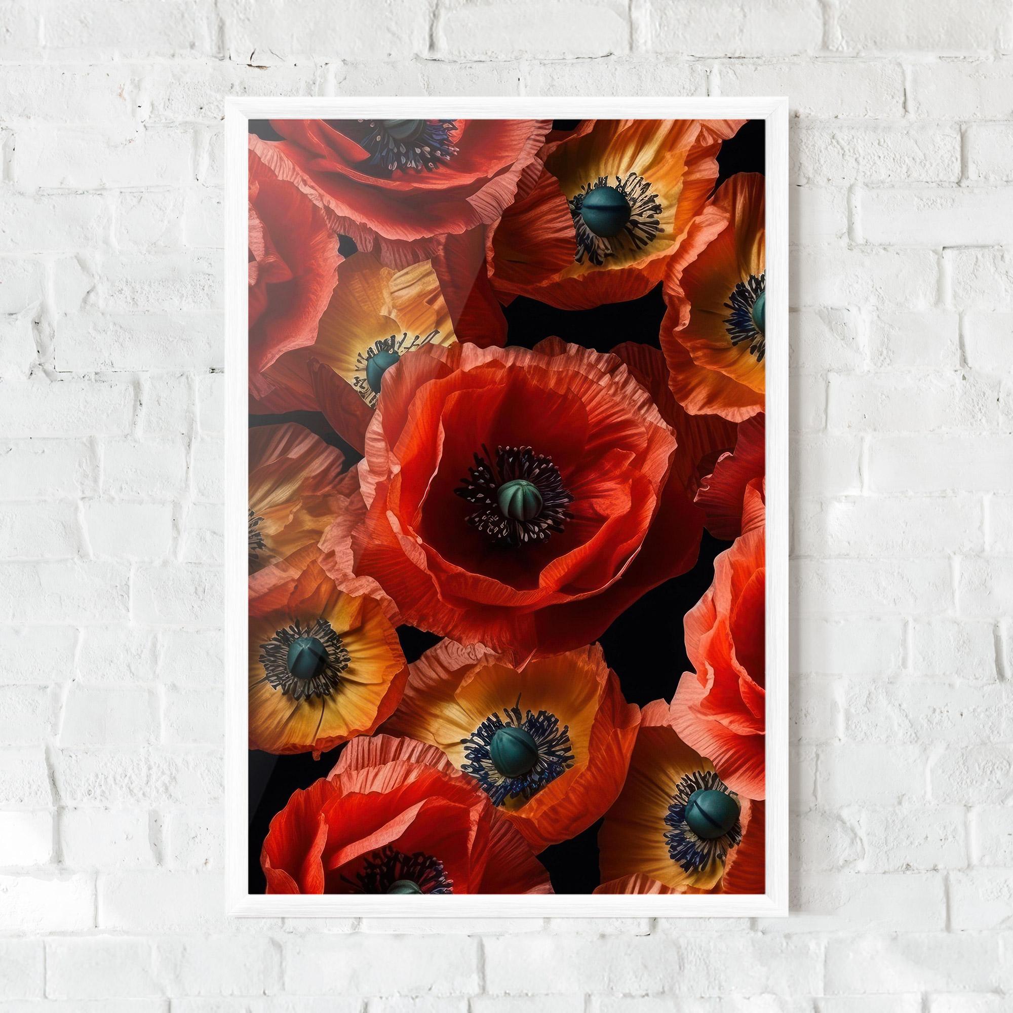 Gerahmte Poster Red Orange Poppy mockup 0