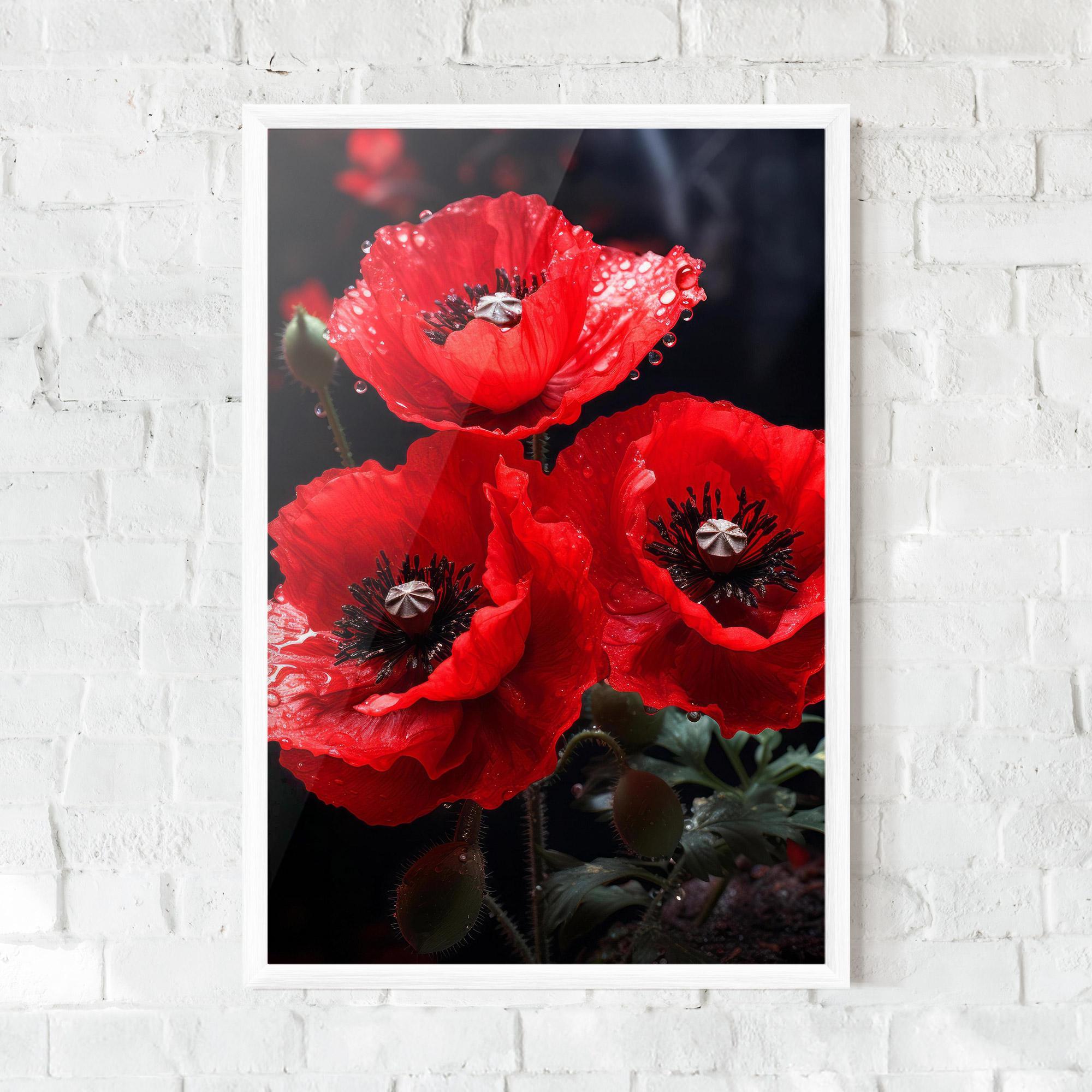Gerahmte Poster Red Poppy mockup 0