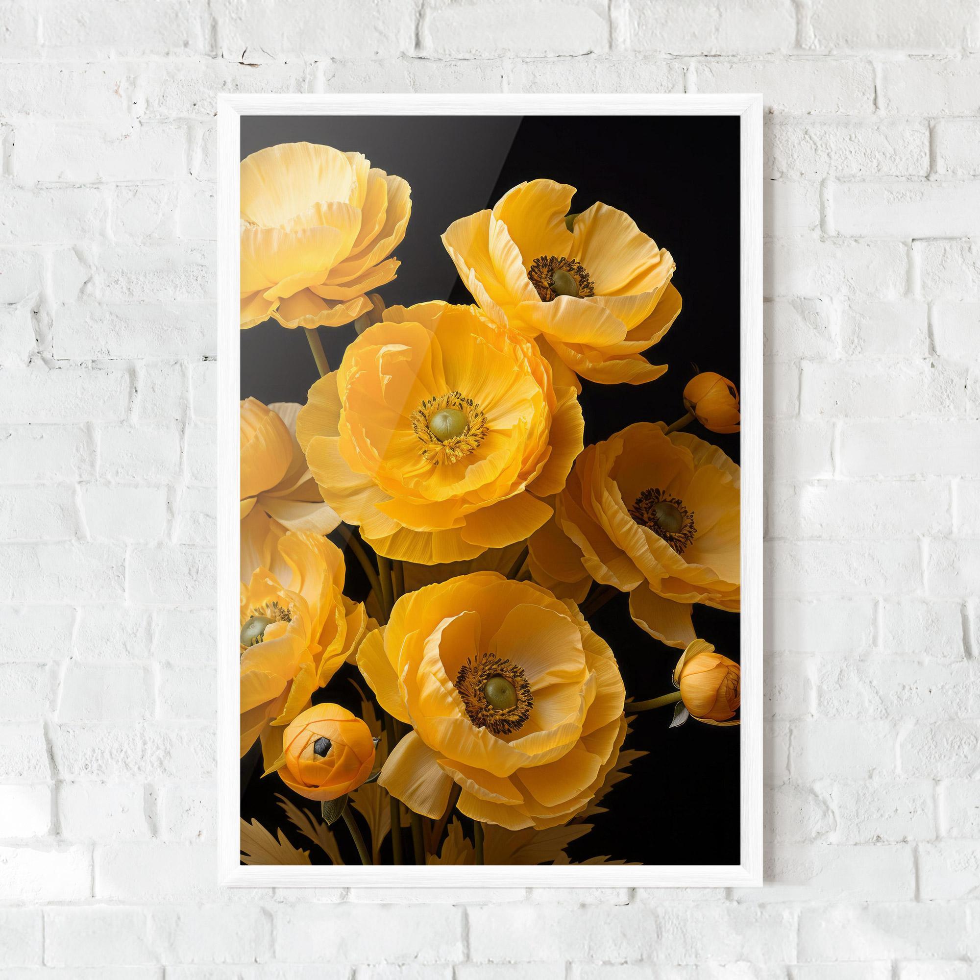 Gerahmte Poster Yellow Poppy mockup 0