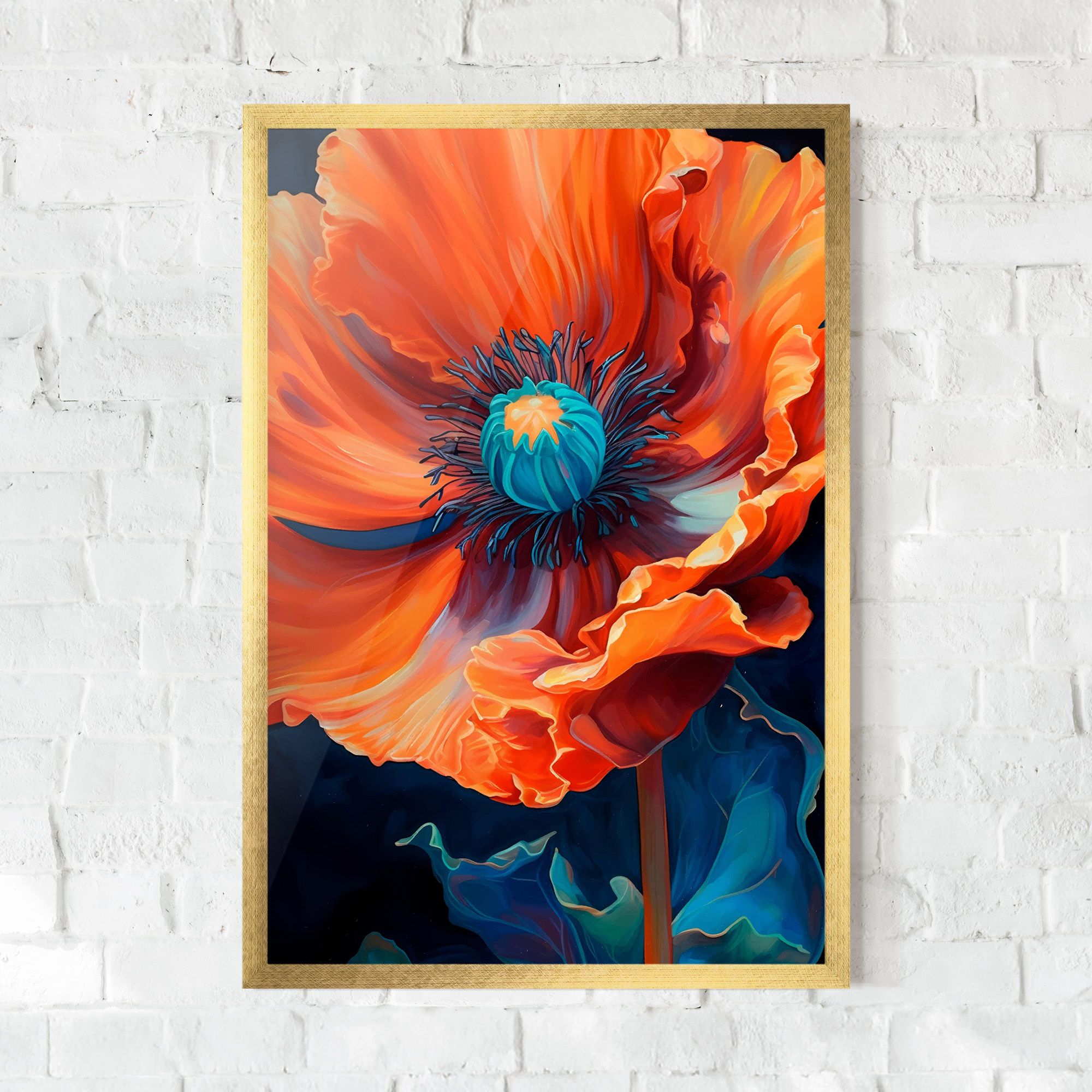 Orange Blue Poppy mockup 0
