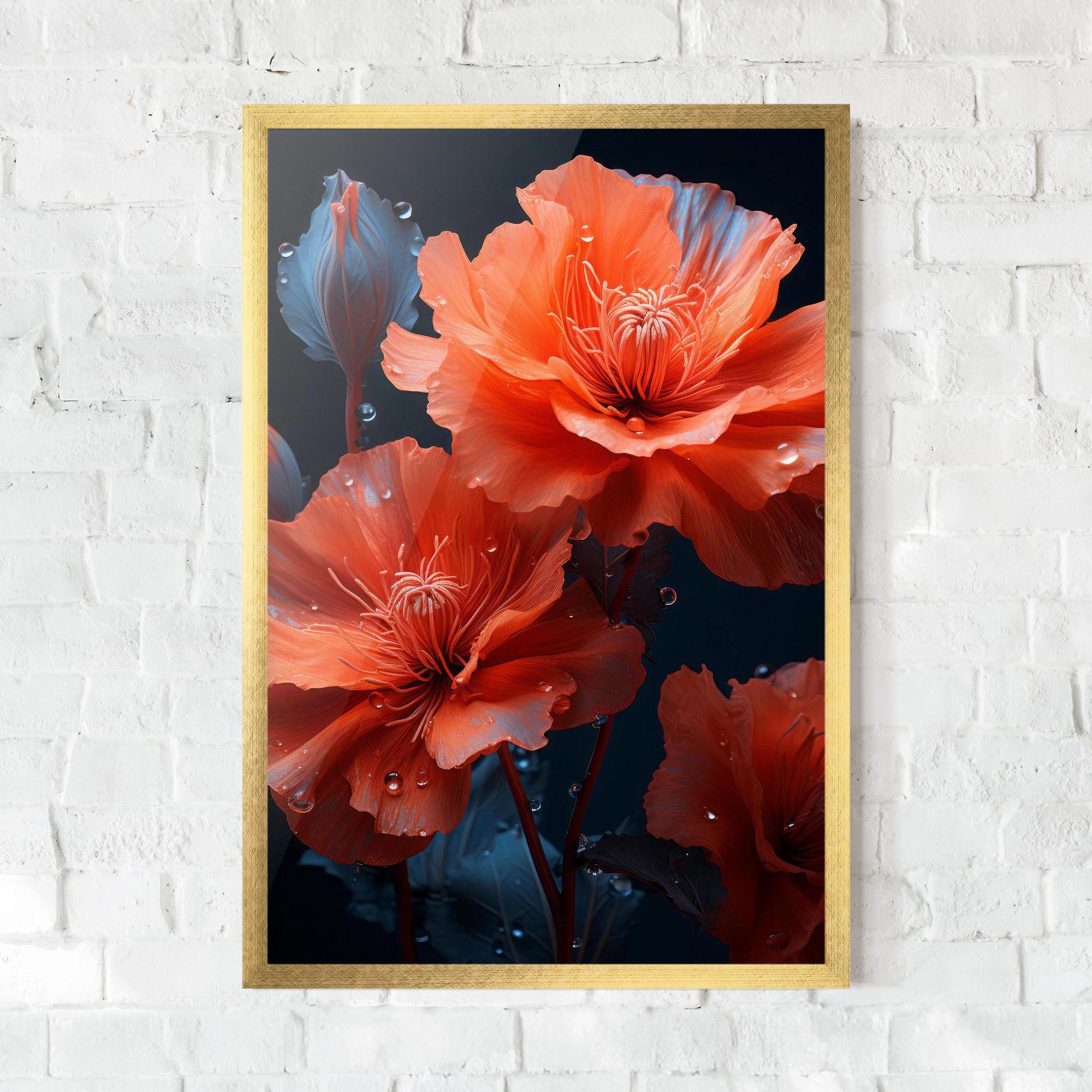 Gerahmte Poster Orange Poppy mockup 0