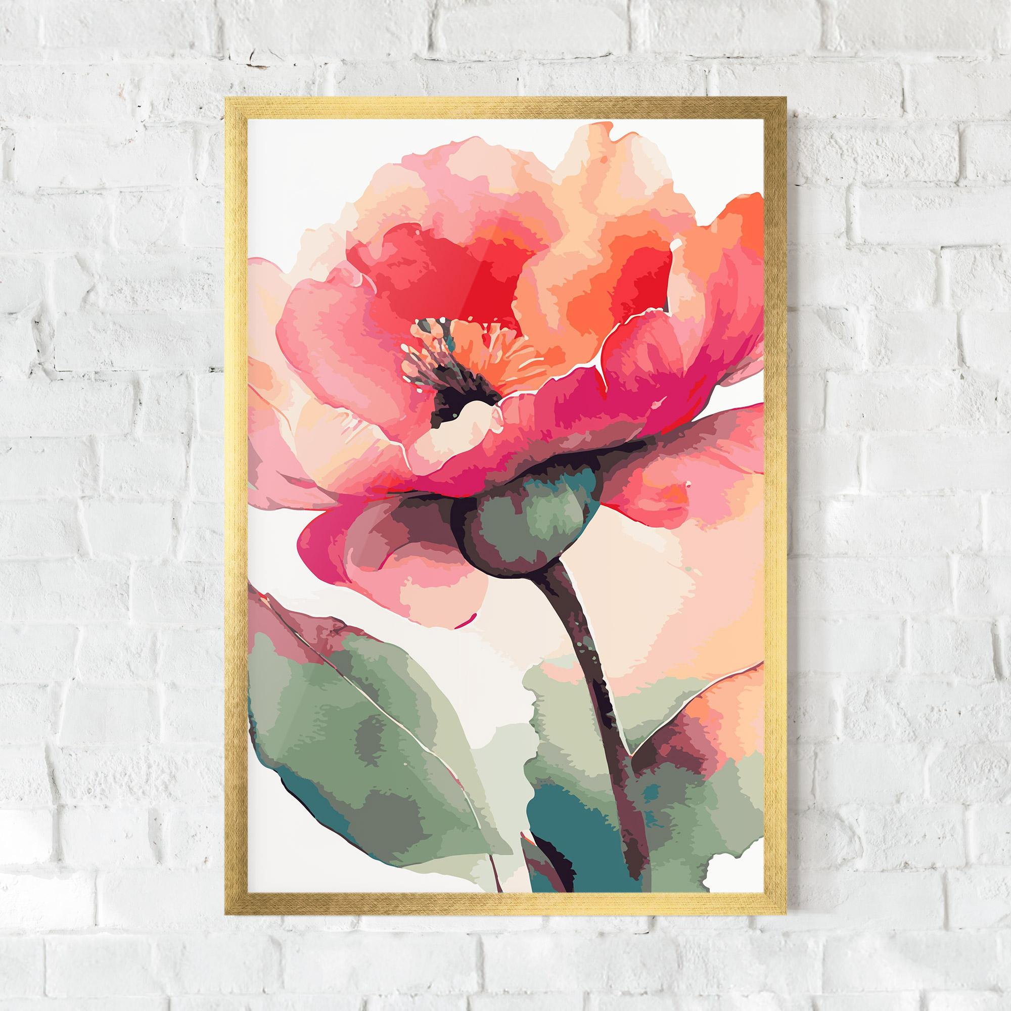 Gerahmte Poster Pastel Poppy mockup 0
