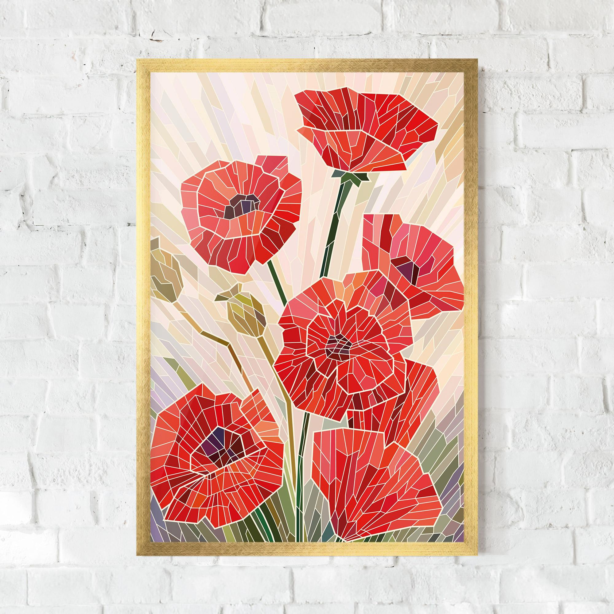 Gerahmte Poster Poppy Glass mockup 0