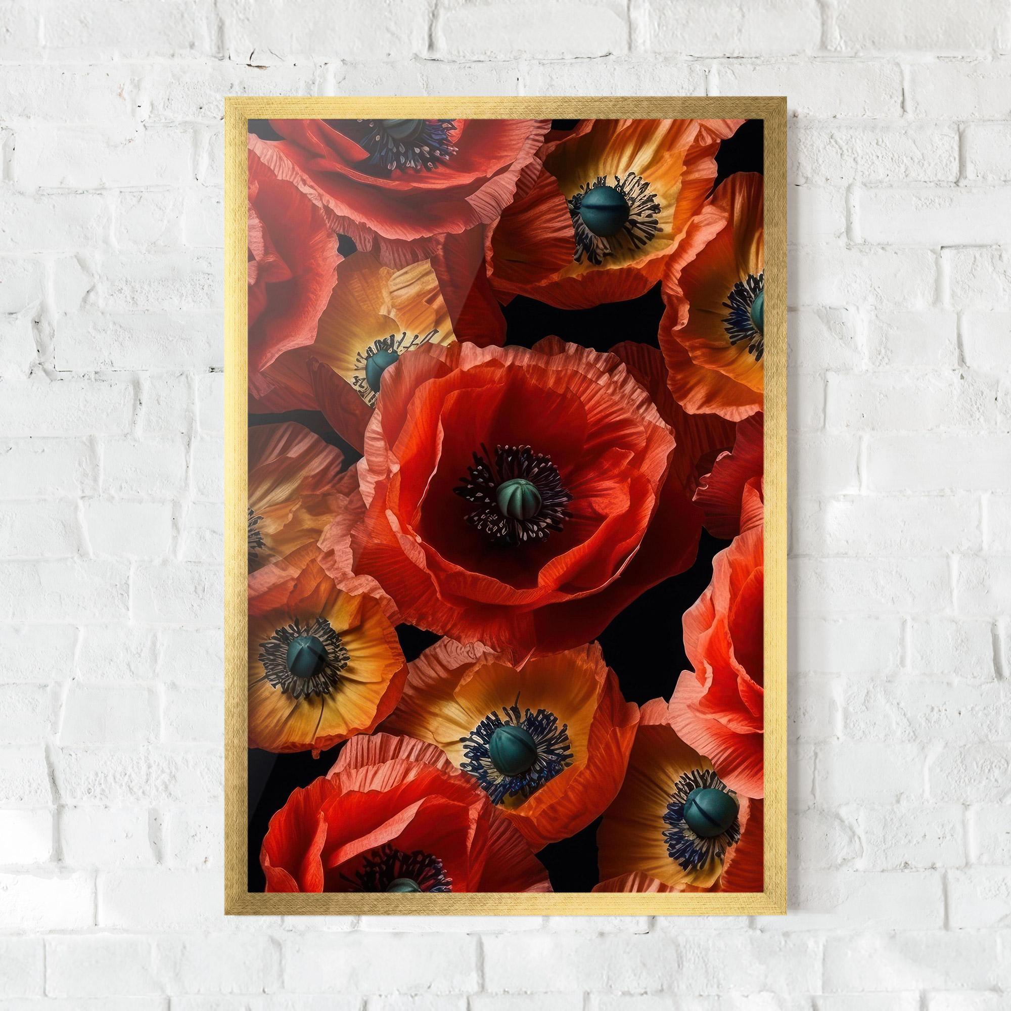 Gerahmte Poster Red Orange Poppy mockup 0