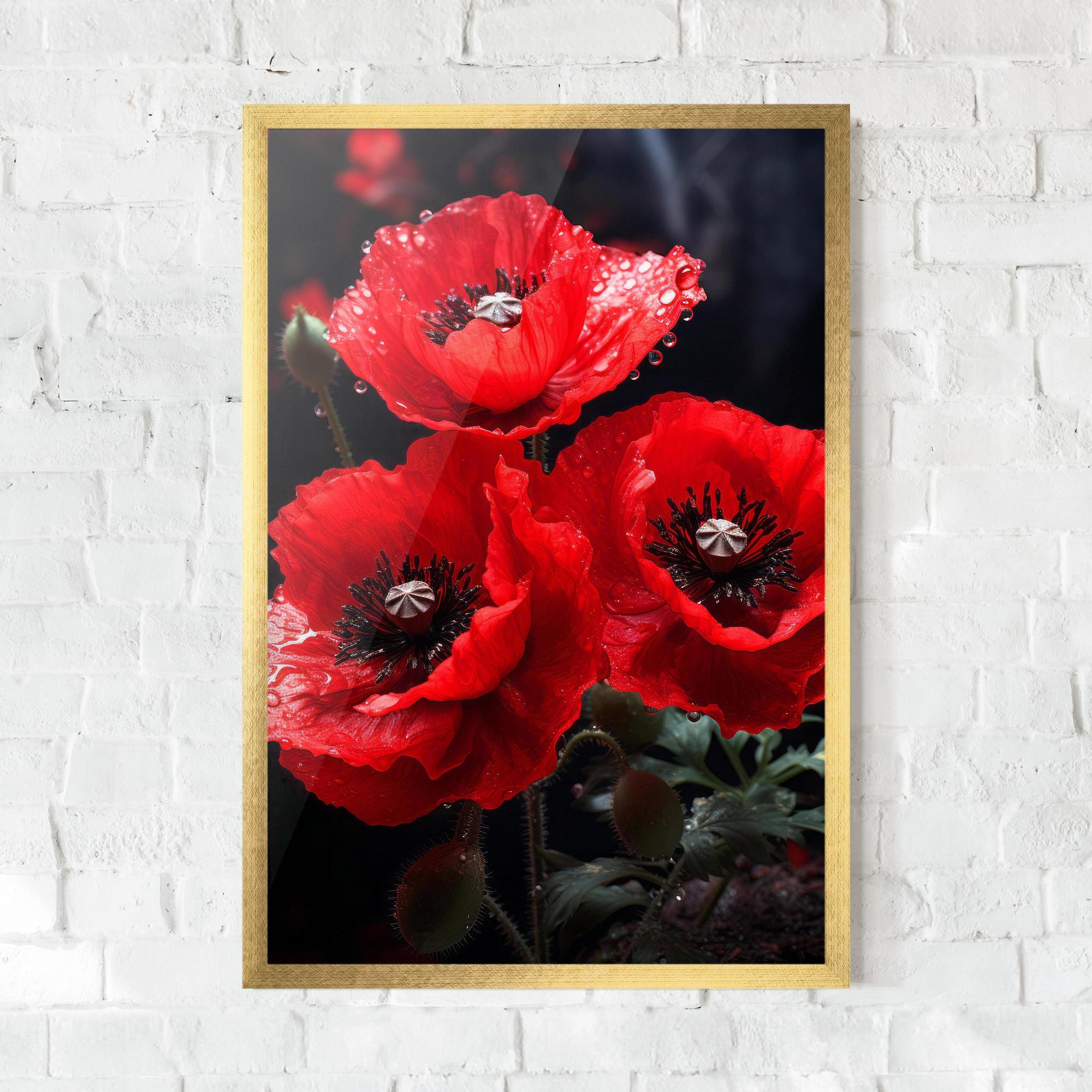 Gerahmte Poster Red Poppy mockup 0