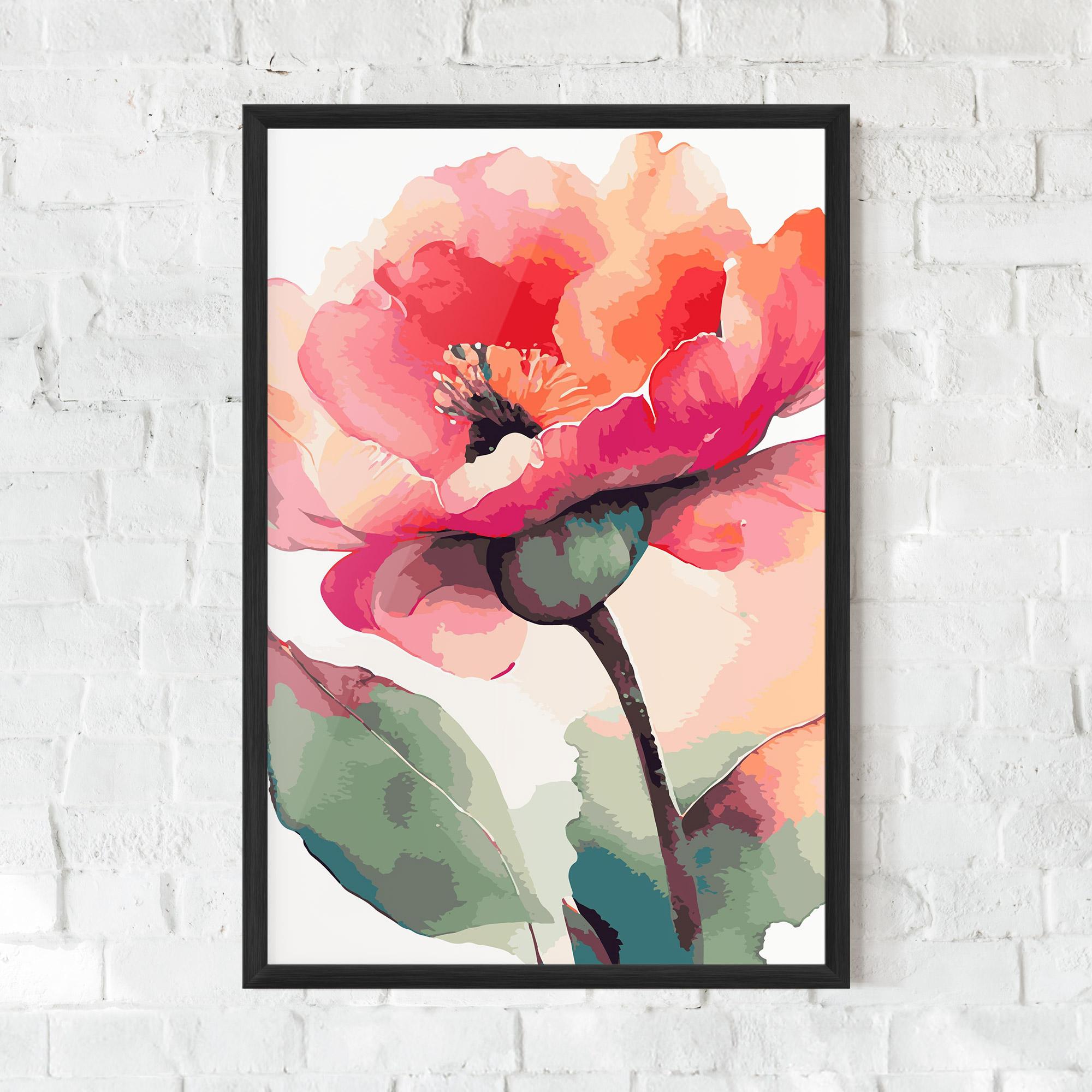 Gerahmte Poster Pastel Poppy mockup 0