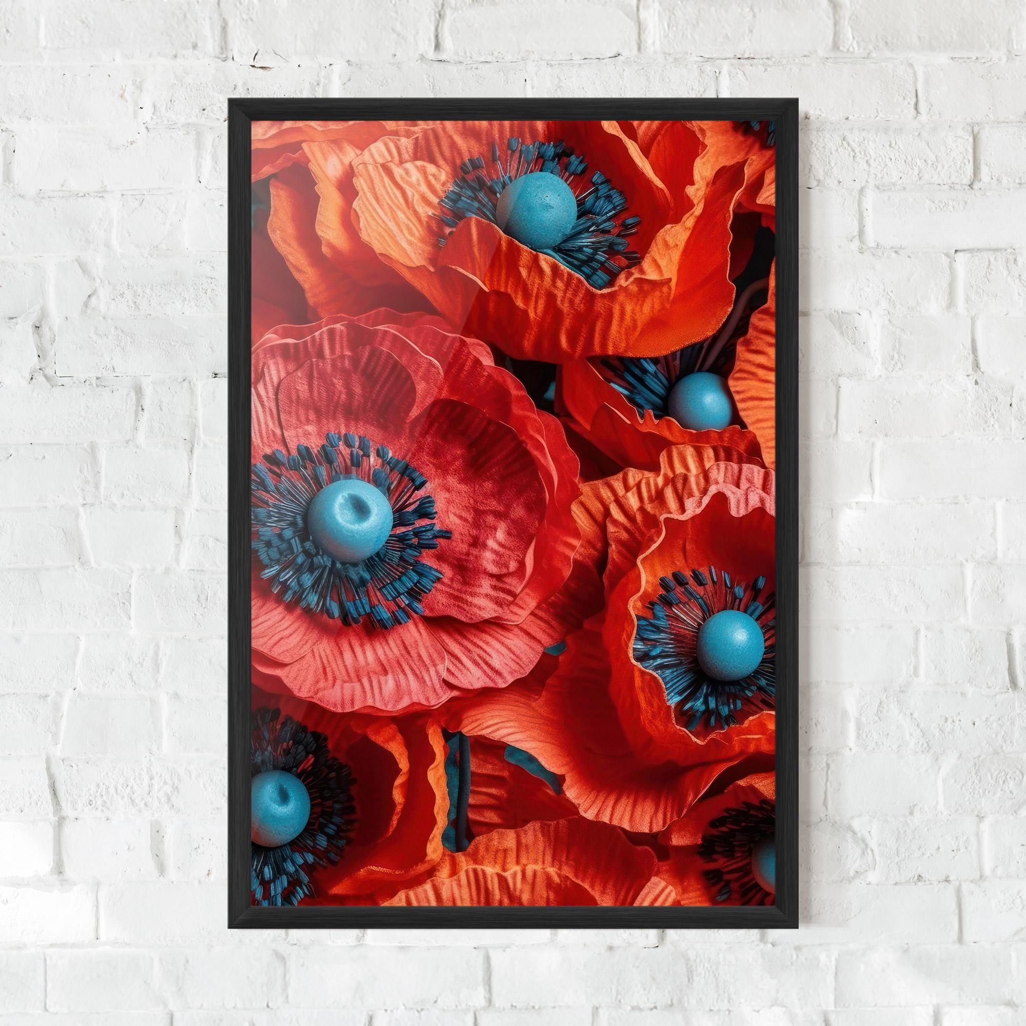 Gerahmte Poster Poppy Close Up mockup 0