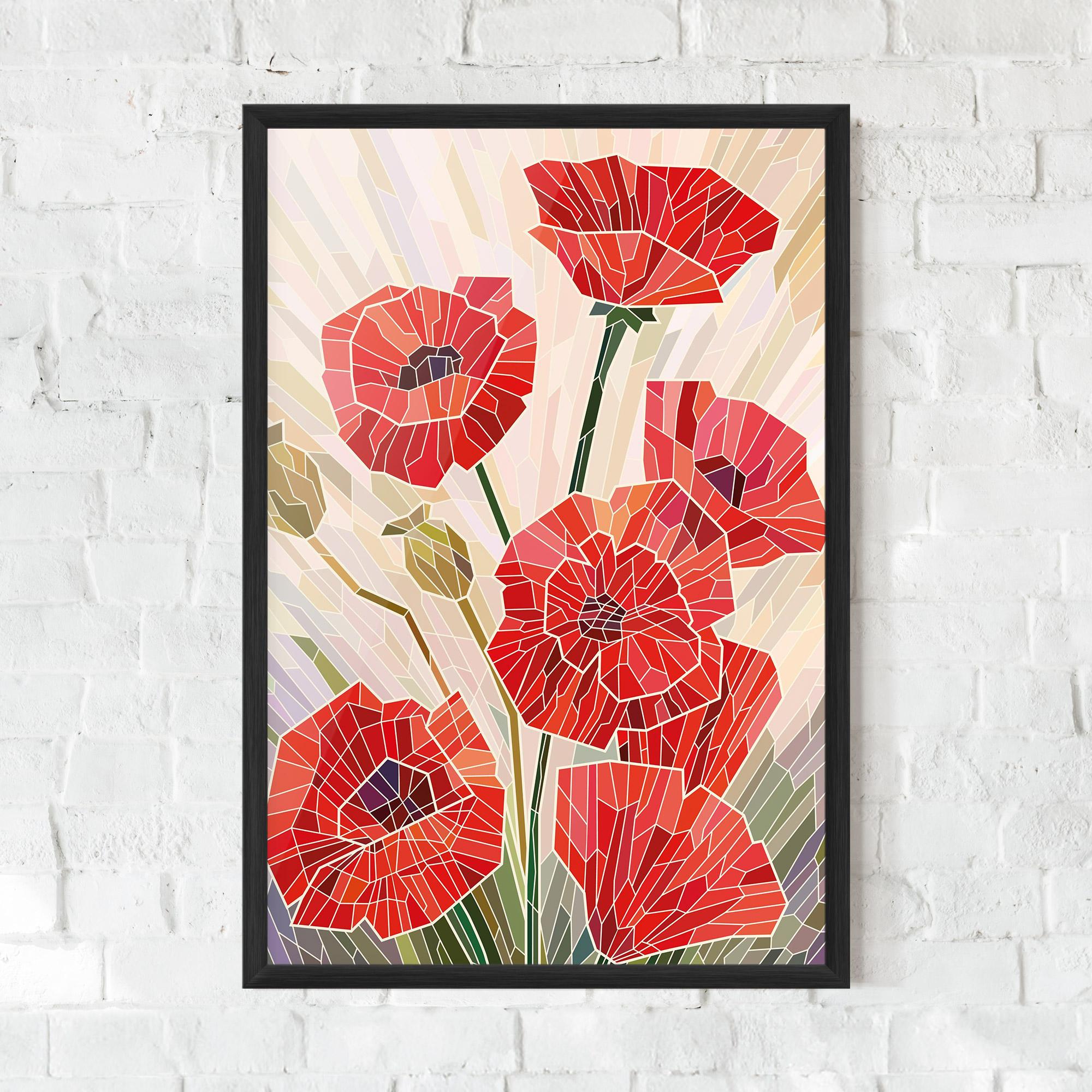 Gerahmte Poster Poppy Glass mockup 0