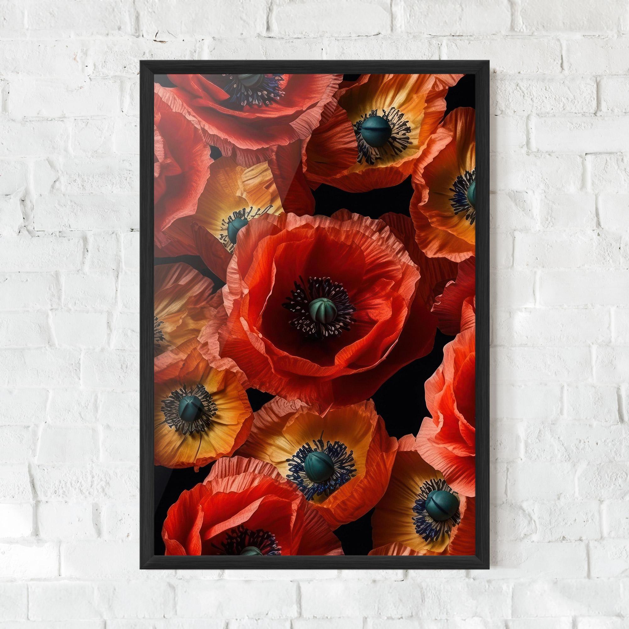 Gerahmte Poster Red Orange Poppy mockup 0