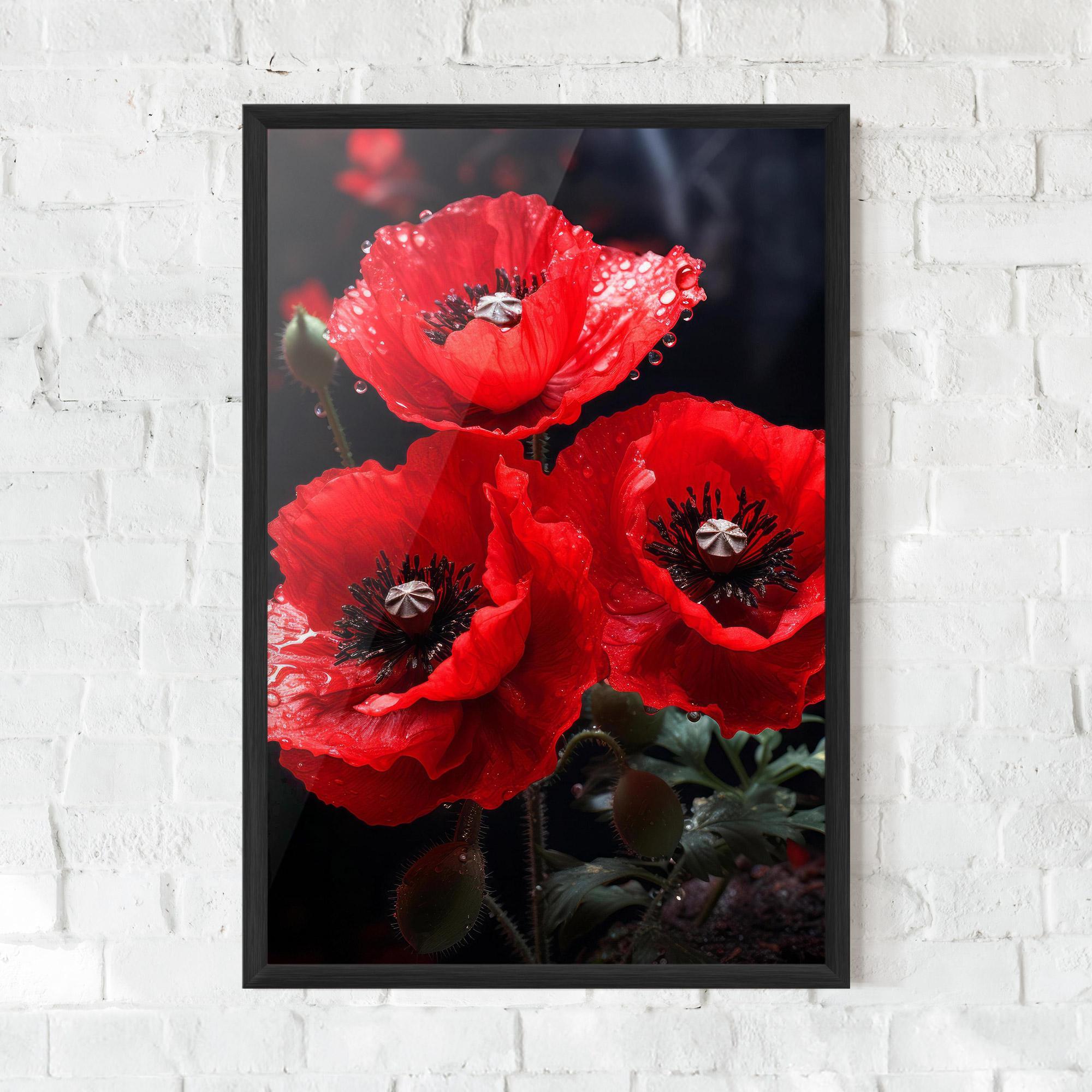 Gerahmte Poster Red Poppy mockup 0