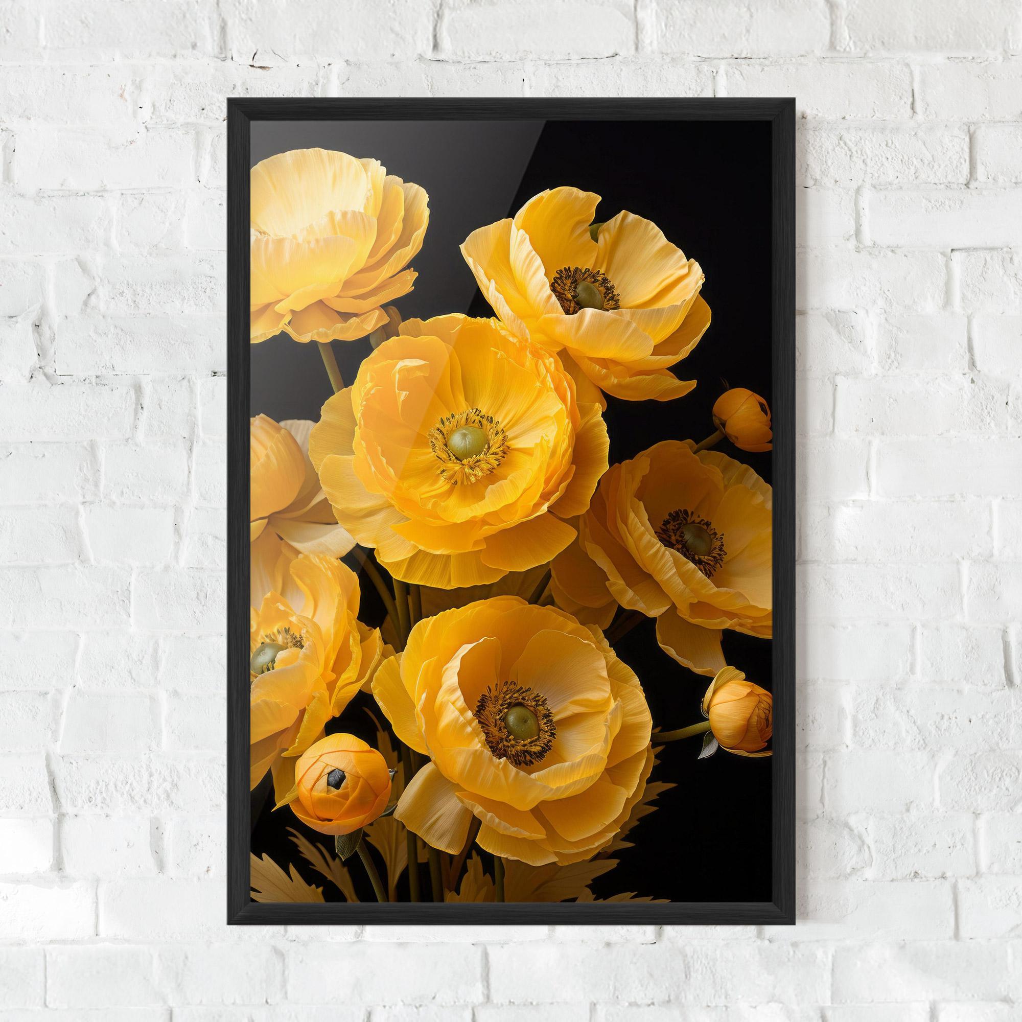 Gerahmte Poster Yellow Poppy mockup 0