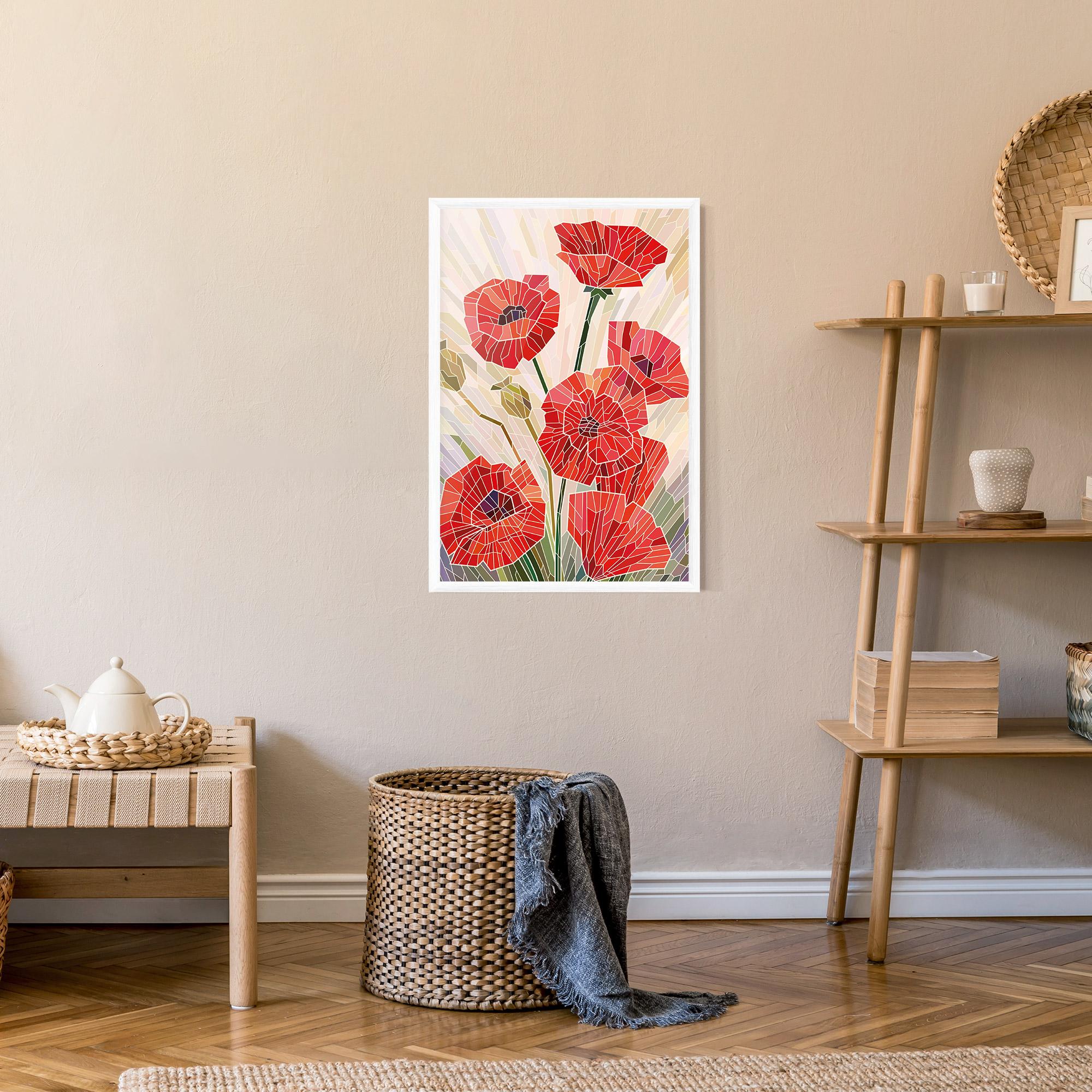 Gerahmte Poster Poppy Glass mockup 9