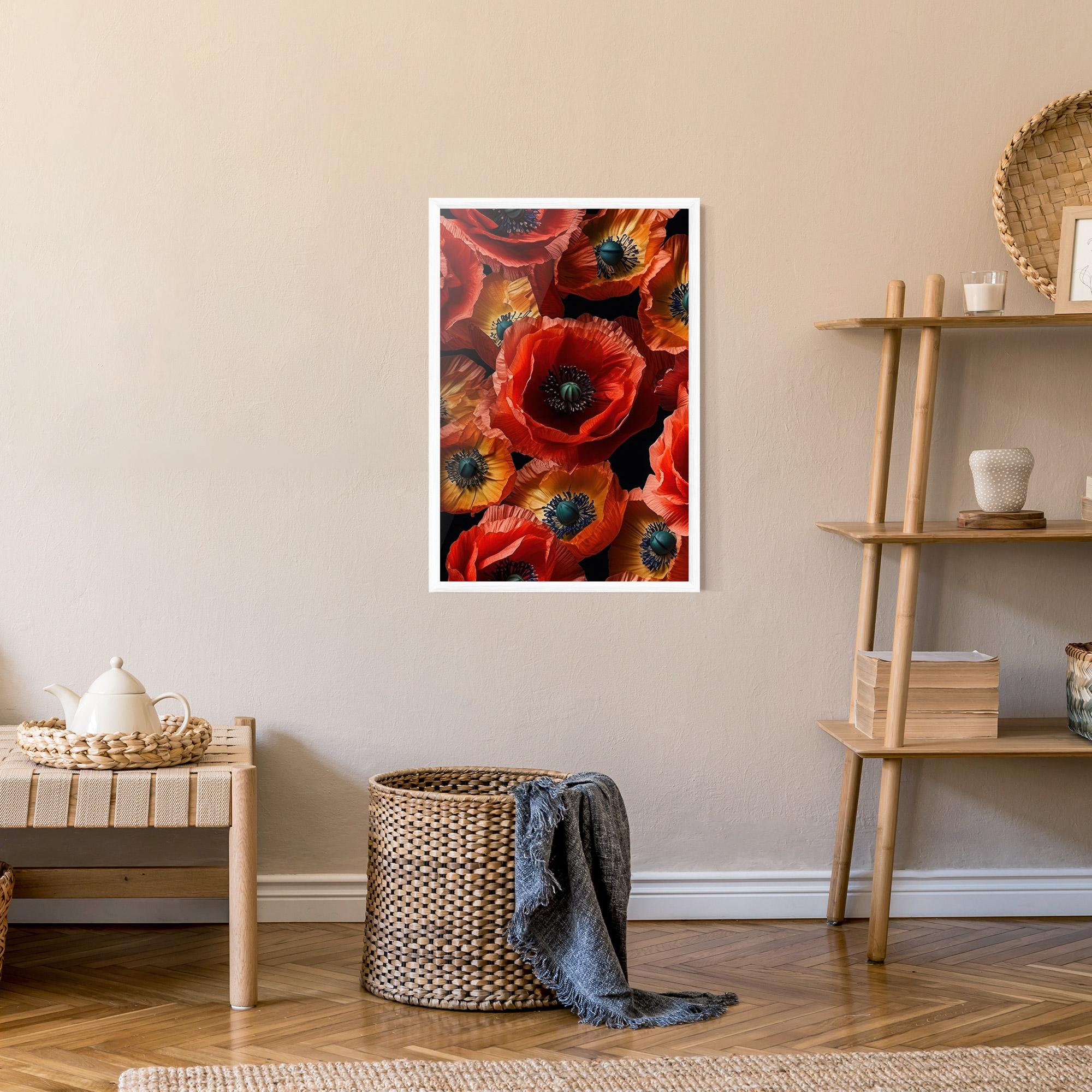 Gerahmte Poster Red Orange Poppy mockup 9