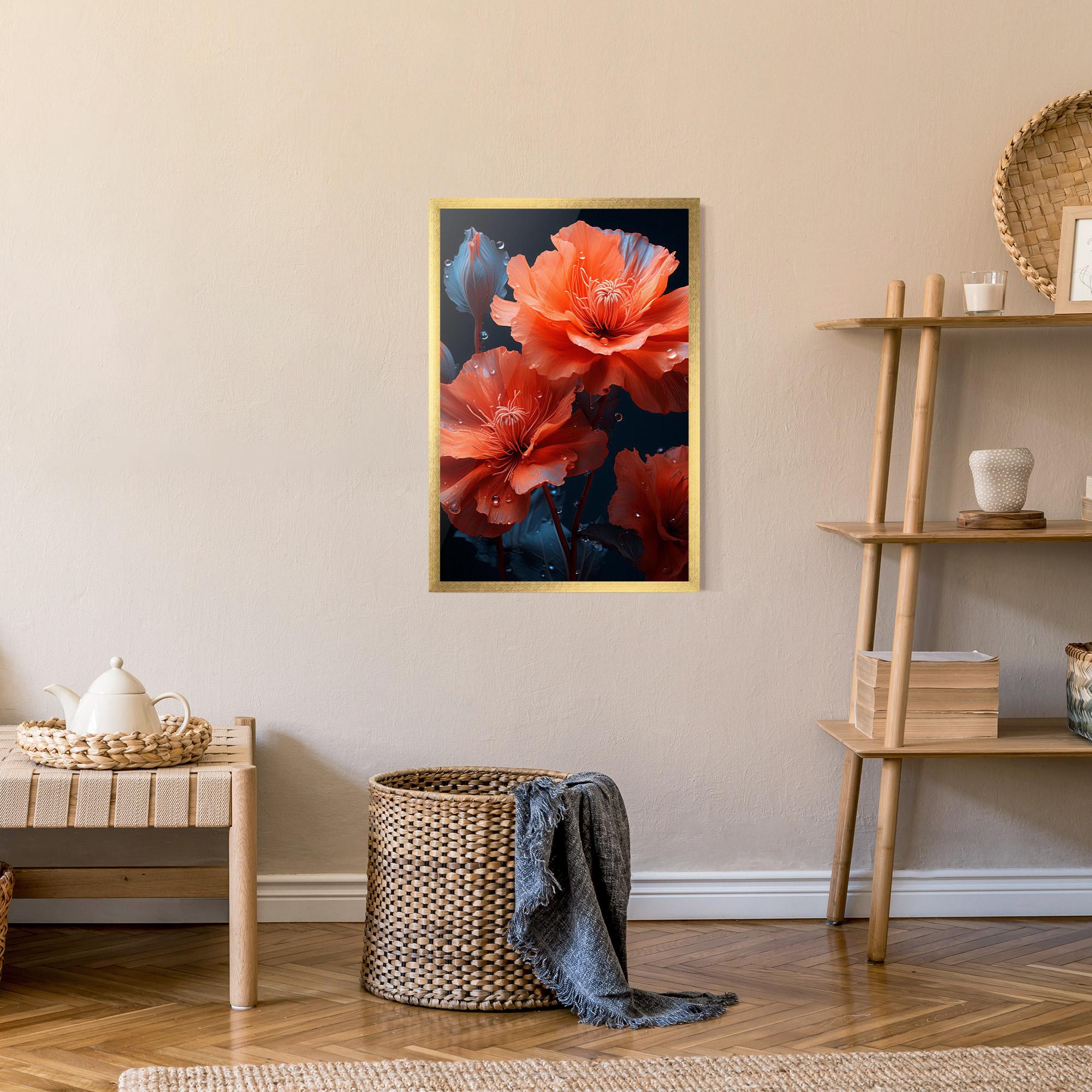 Gerahmte Poster Orange Poppy mockup 9
