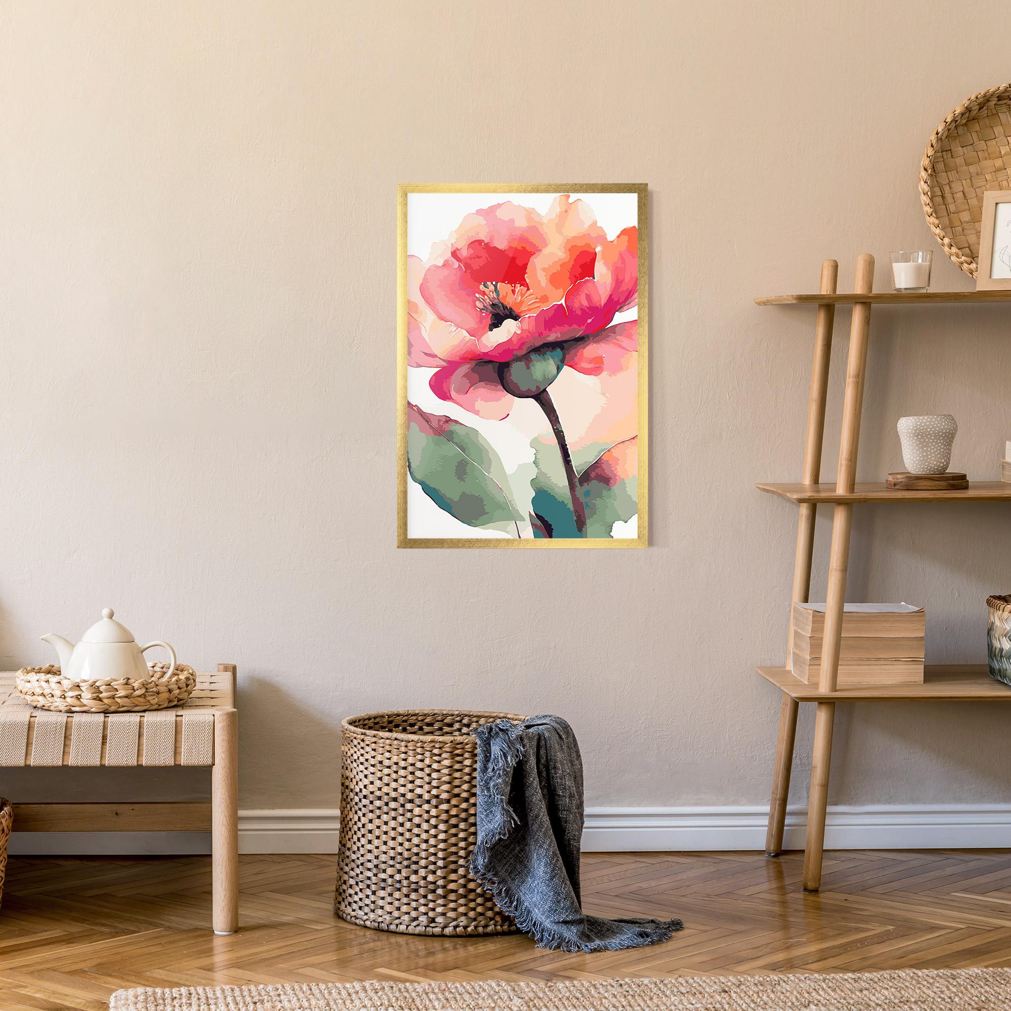 Gerahmte Poster Pastel Poppy mockup 9